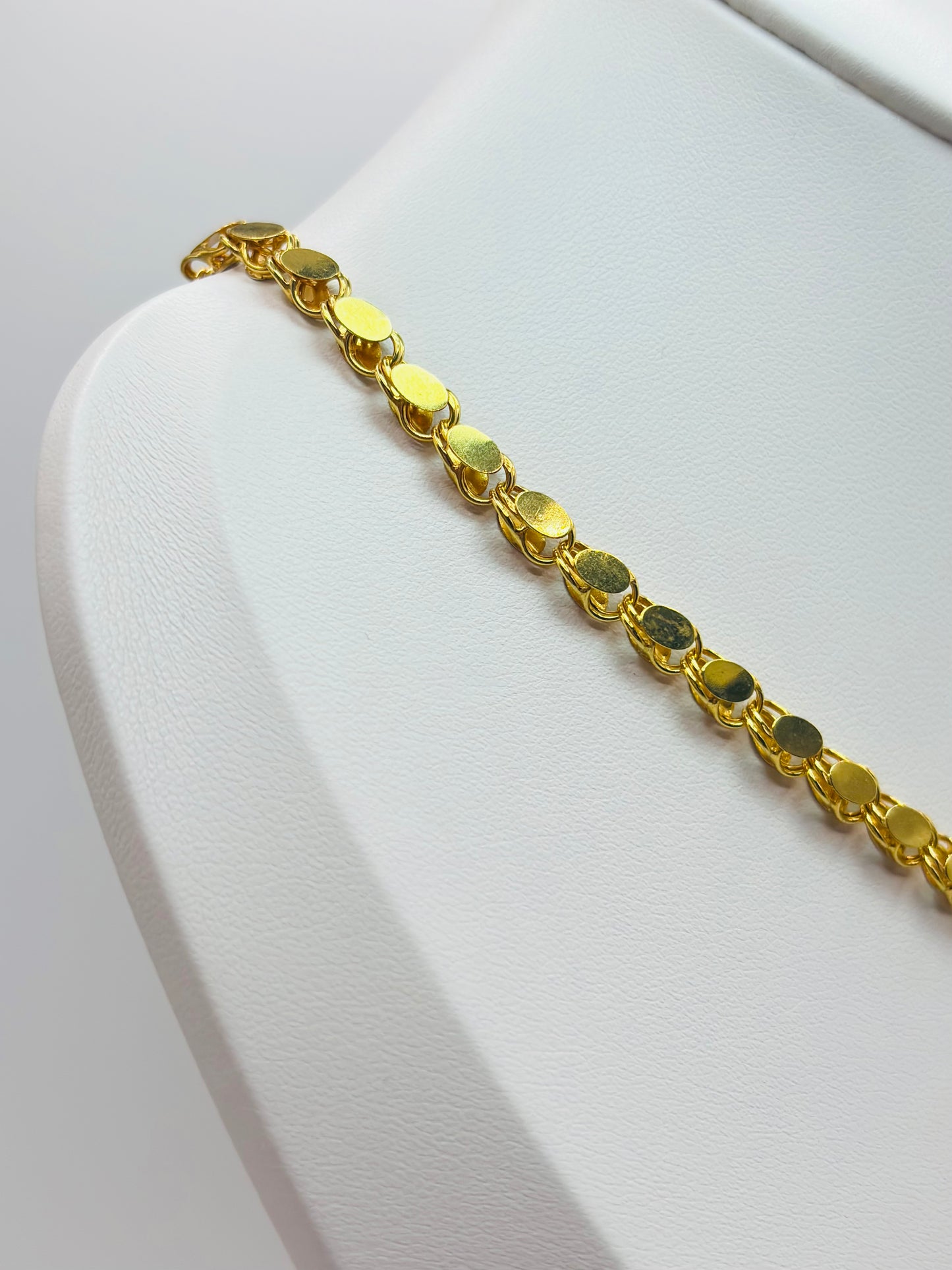 18K Gold Damascus Chain with Cross Pendant Set