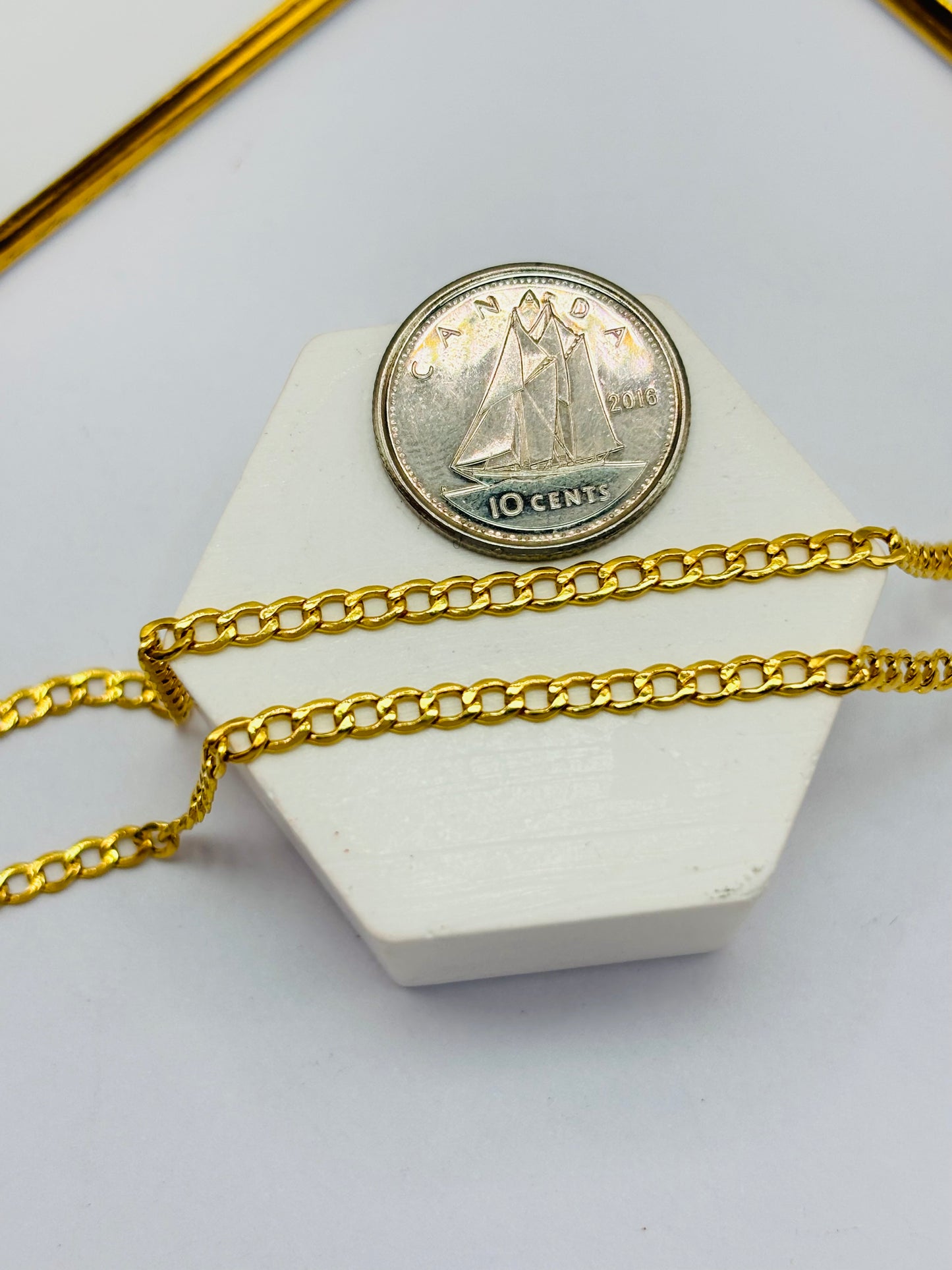 18K Gold Curb Chain