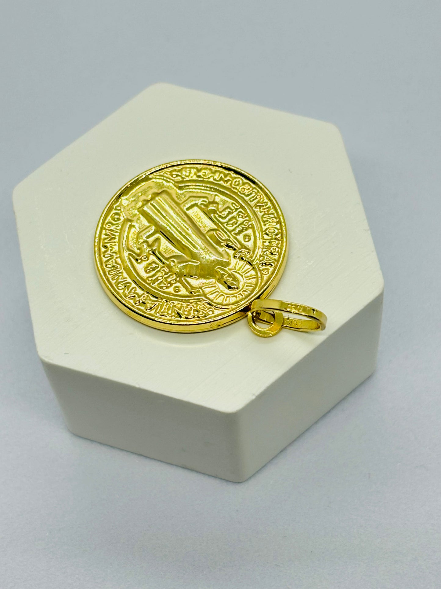 18K Gold St. Benedict Pendant