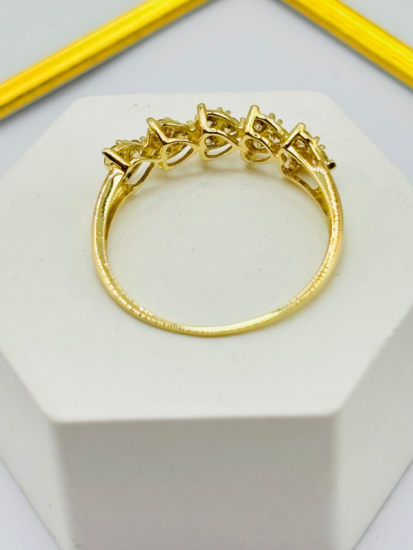 K18 Japan Gold Heart Natural Diamond Ring 0.50 carat