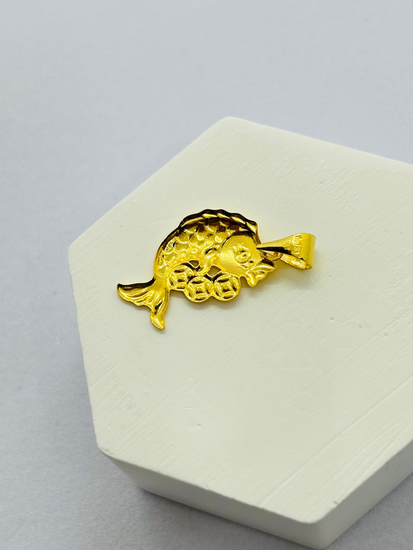 18K Gold Koi Fish Pendant