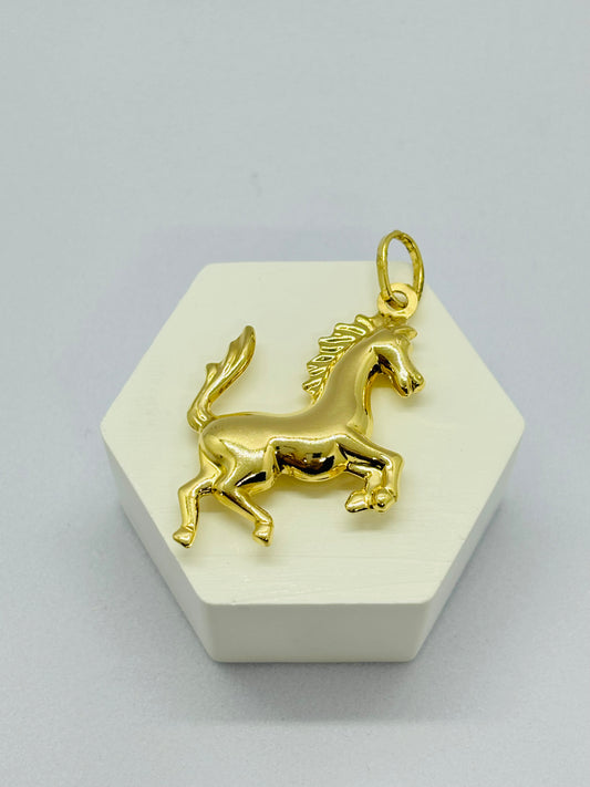 18K Gold Horse Pendant