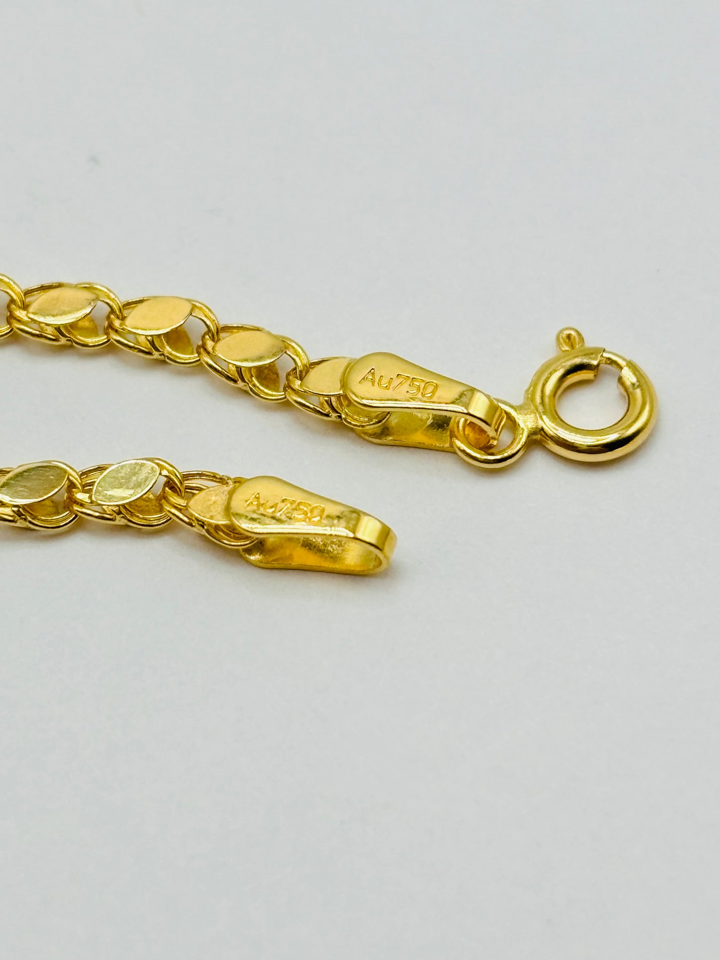18K Gold Damascus Bracelet Slim