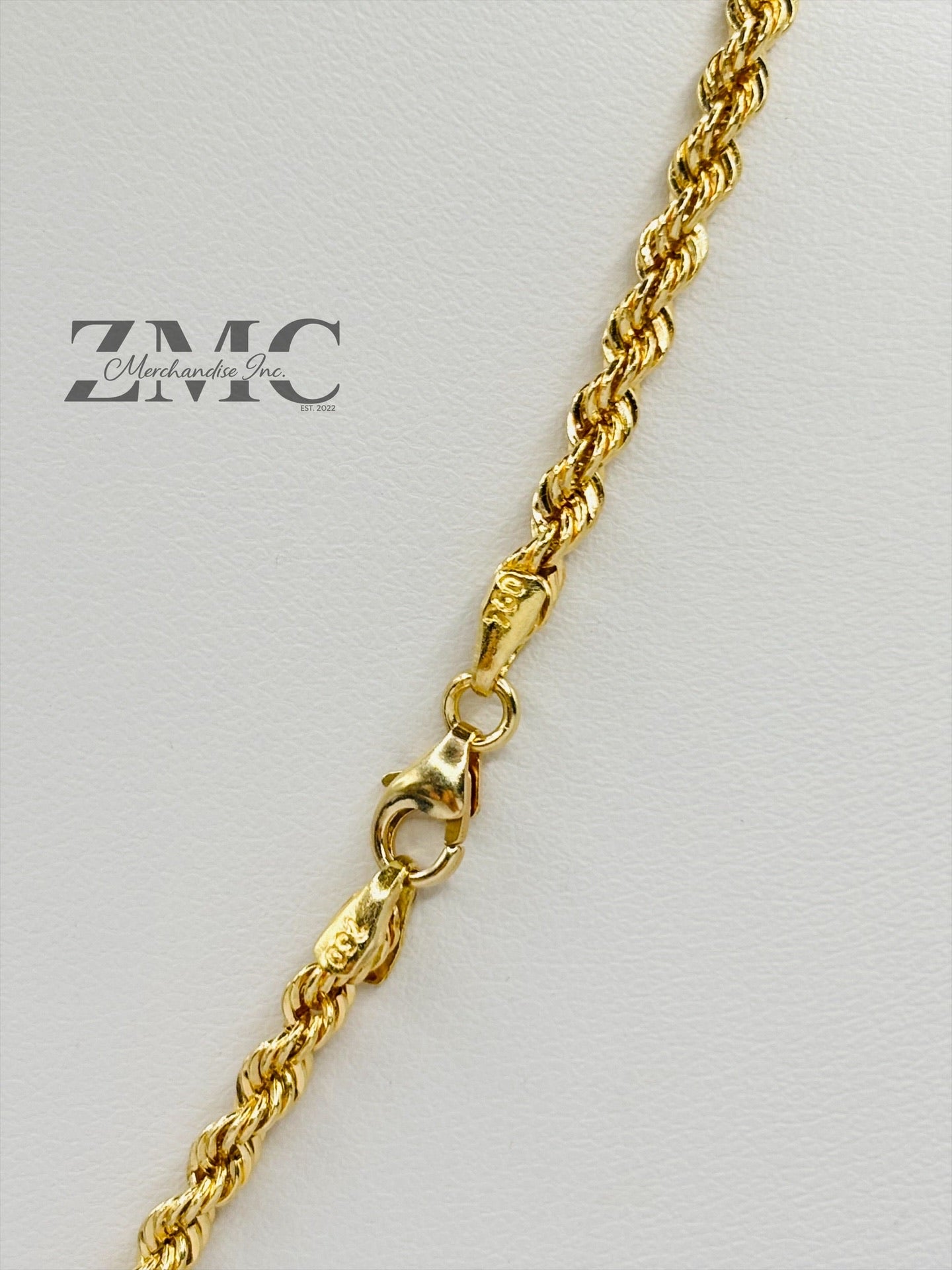 18K Gold C Rope Necklace