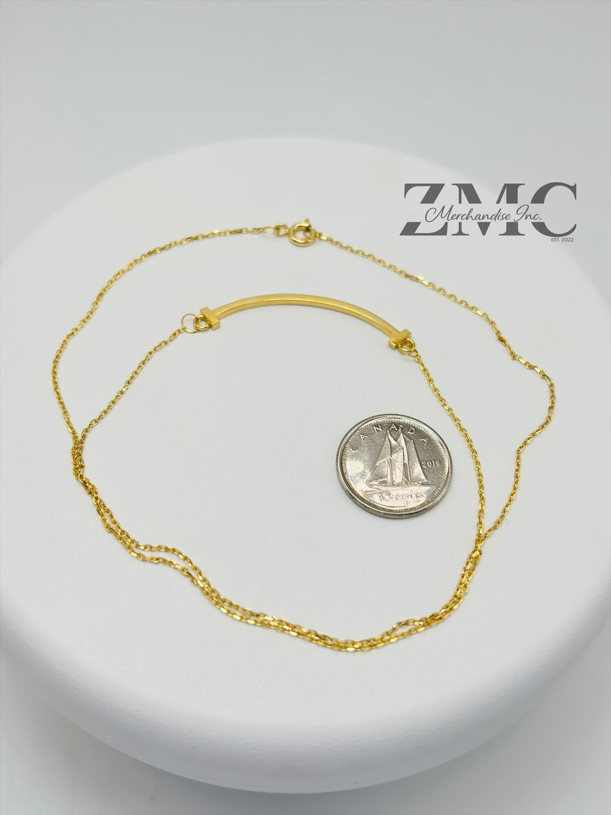 18K Gold Smiley Necklace