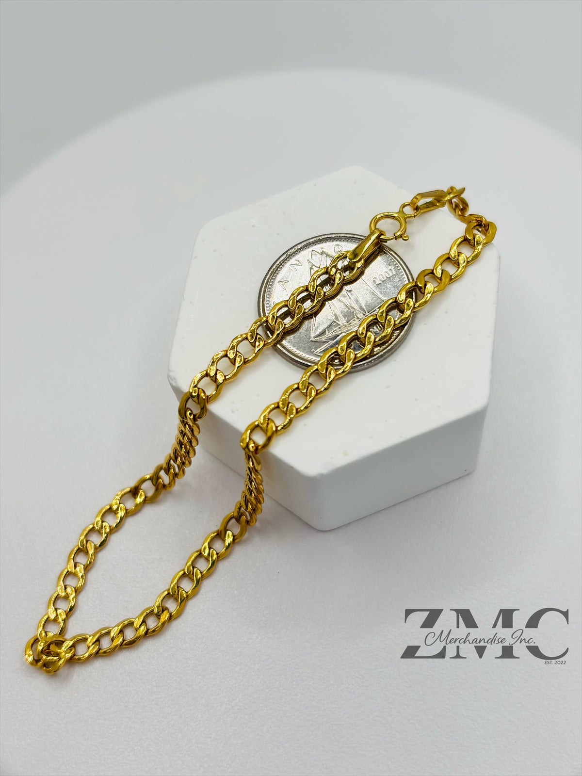 18K Gold Cadena Bracelet 3.4 mm