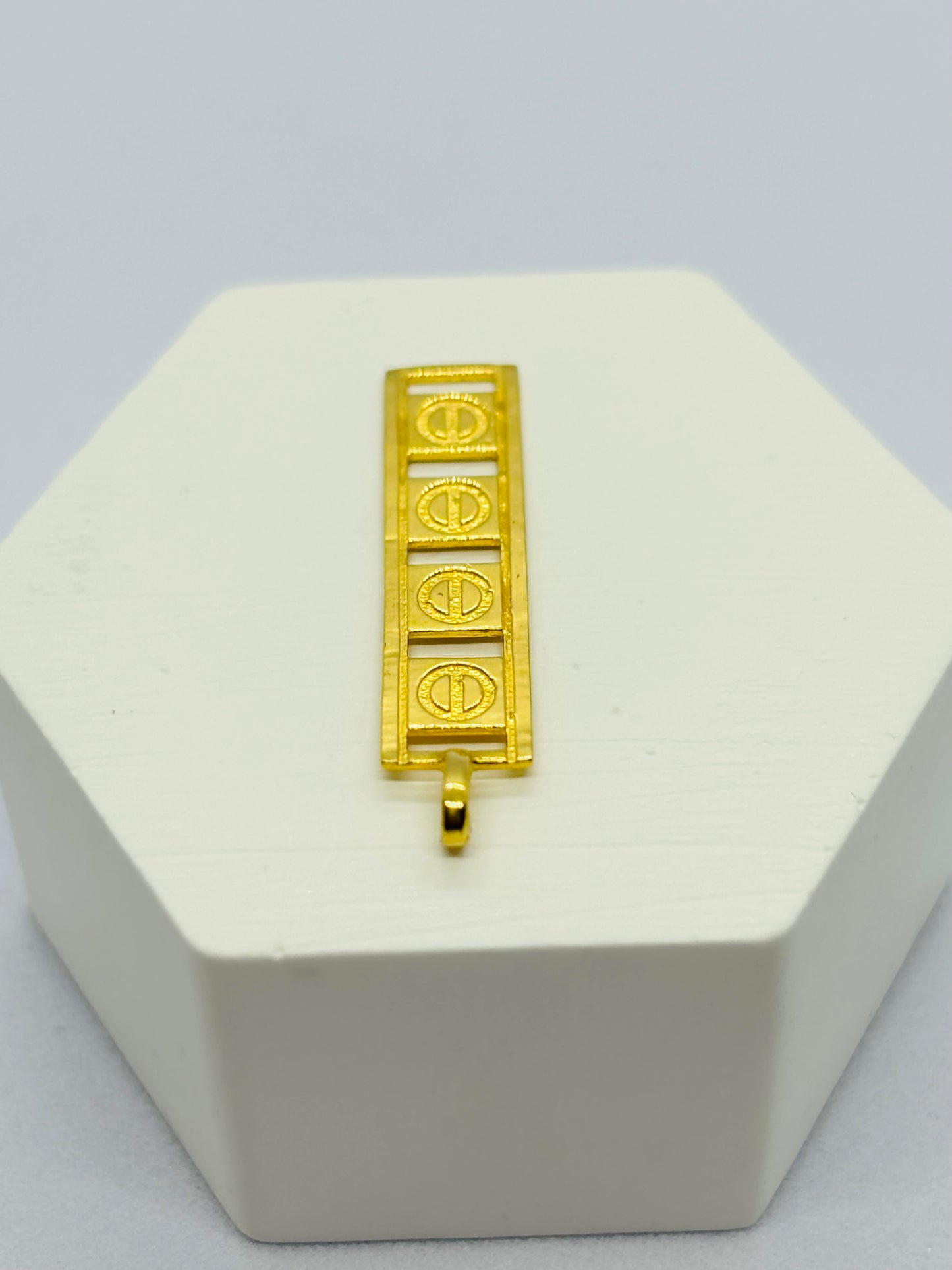 18K Gold Long Pendant