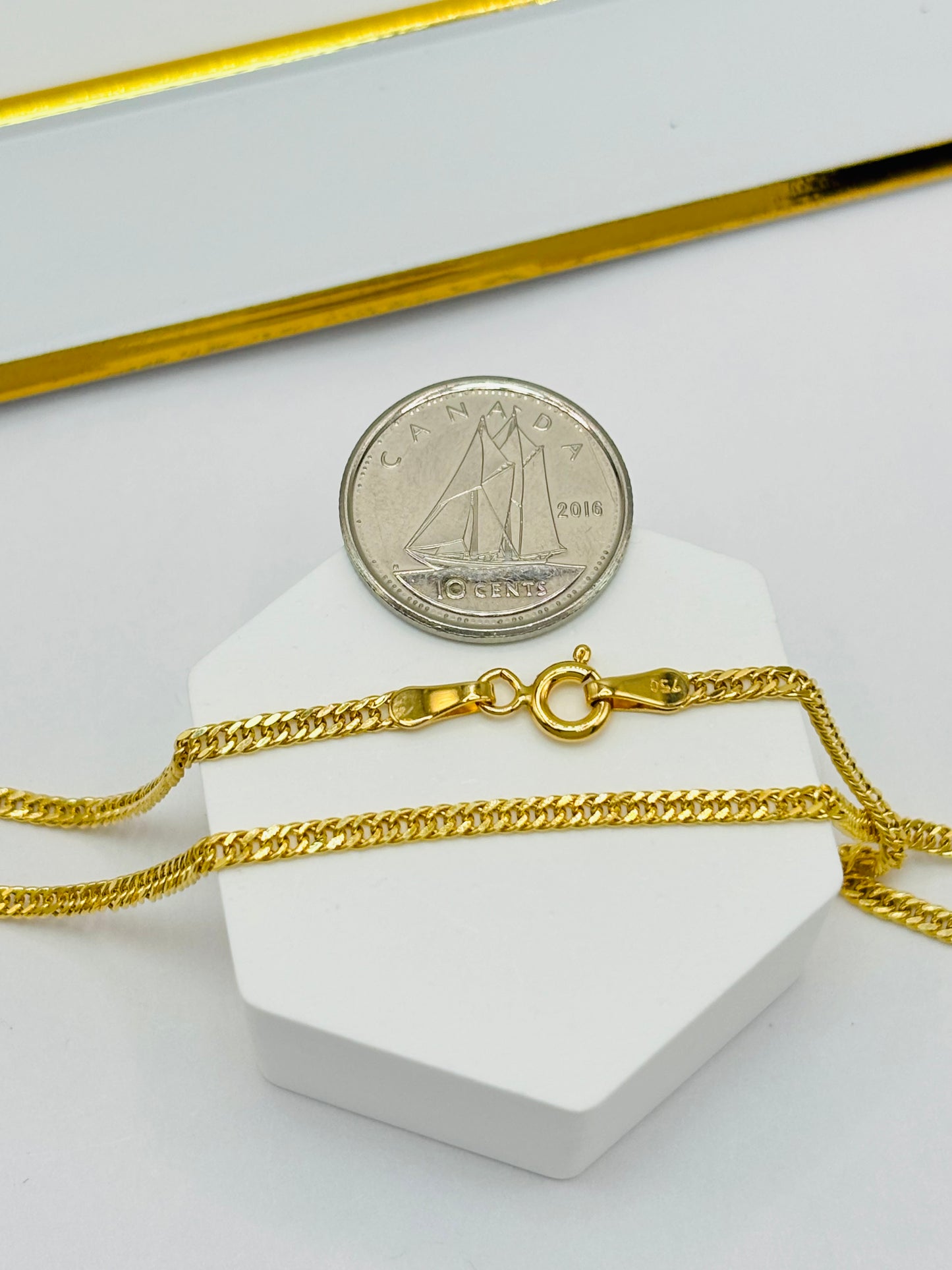 18K Gold Square Dragon Necklace