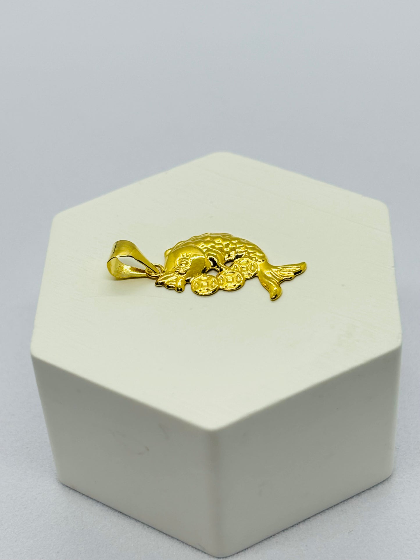 18K Gold Koi Fish Pendant