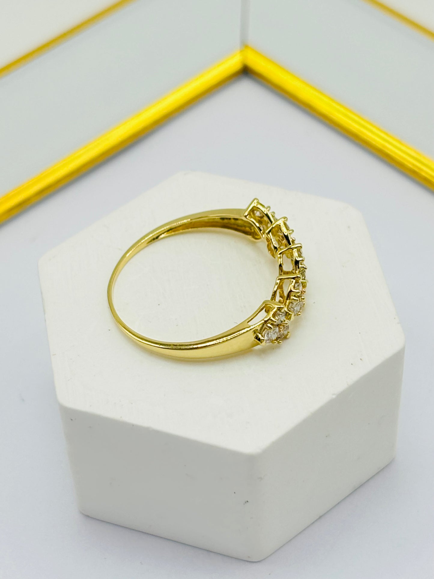 K18 Japan Gold Heart Natural Diamond Ring 0.50 carat