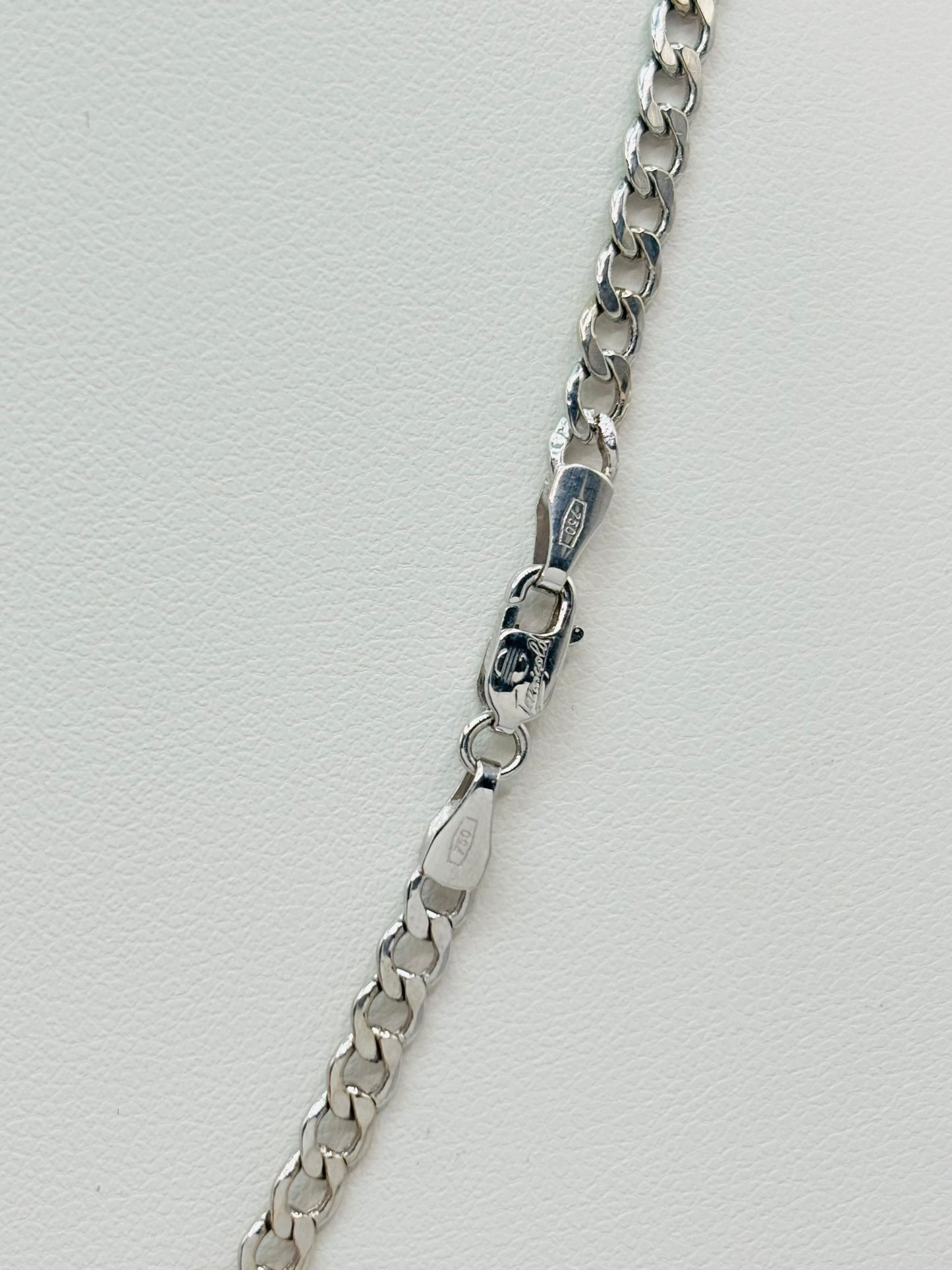 18K White Gold Chain with Pendant Set