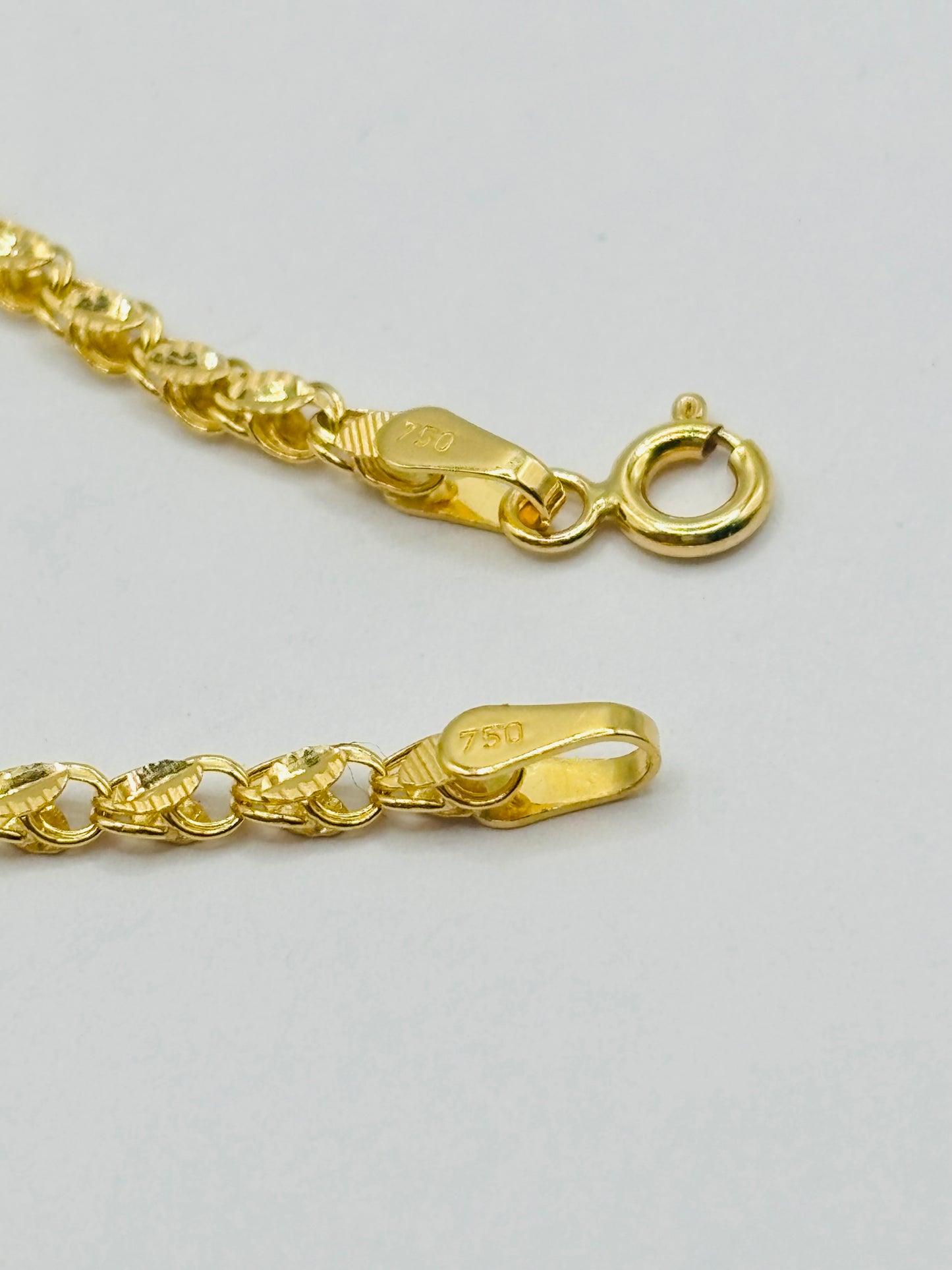 18K Gold Damascus Slim Chain