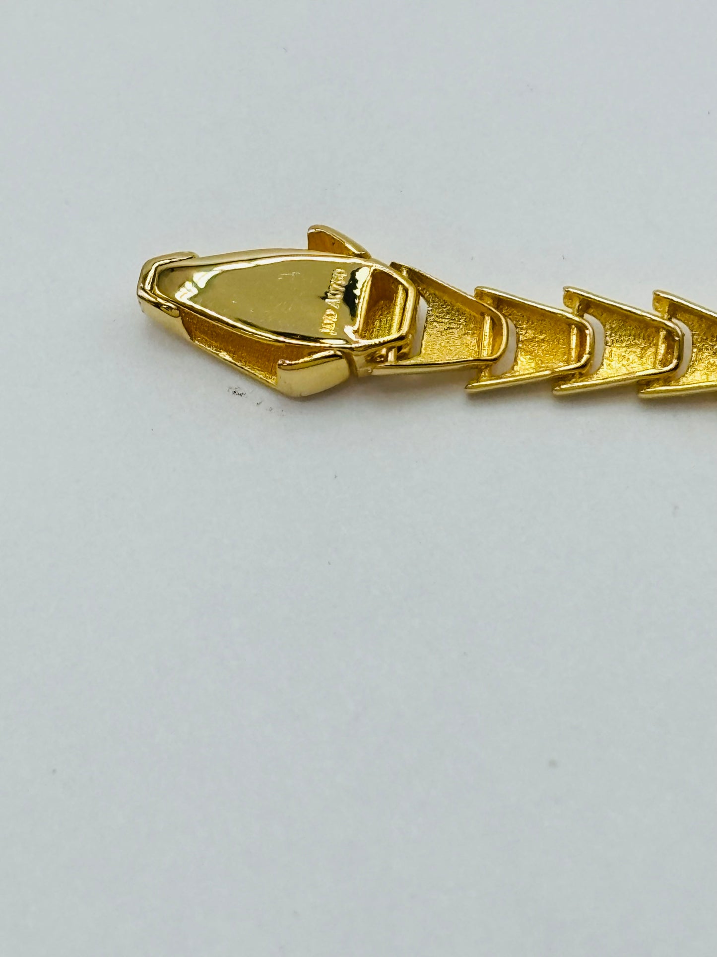 18K Gold Plain Serpentine Bracelet