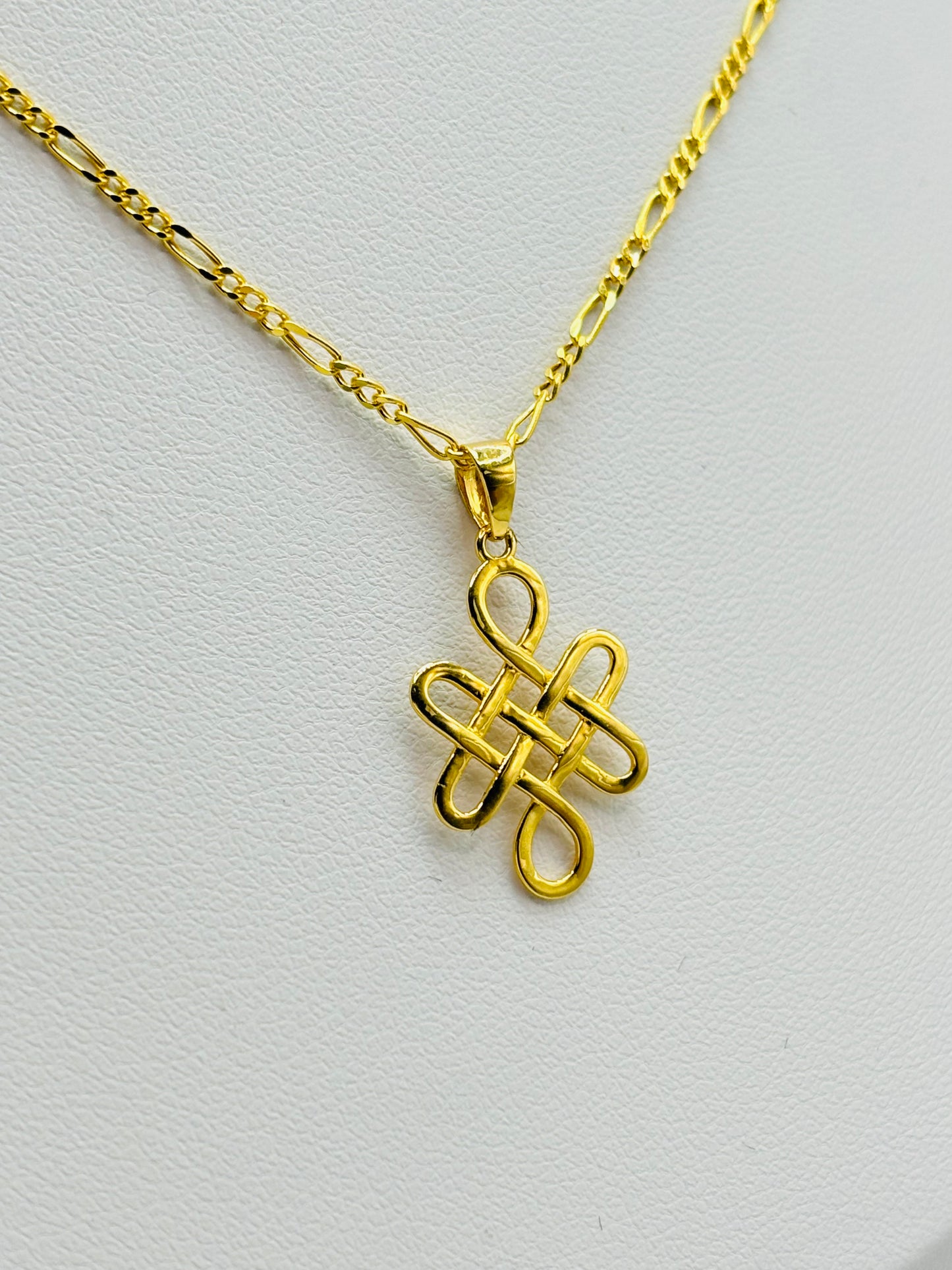 18K Gold Lucky Mystic Knot Necklace