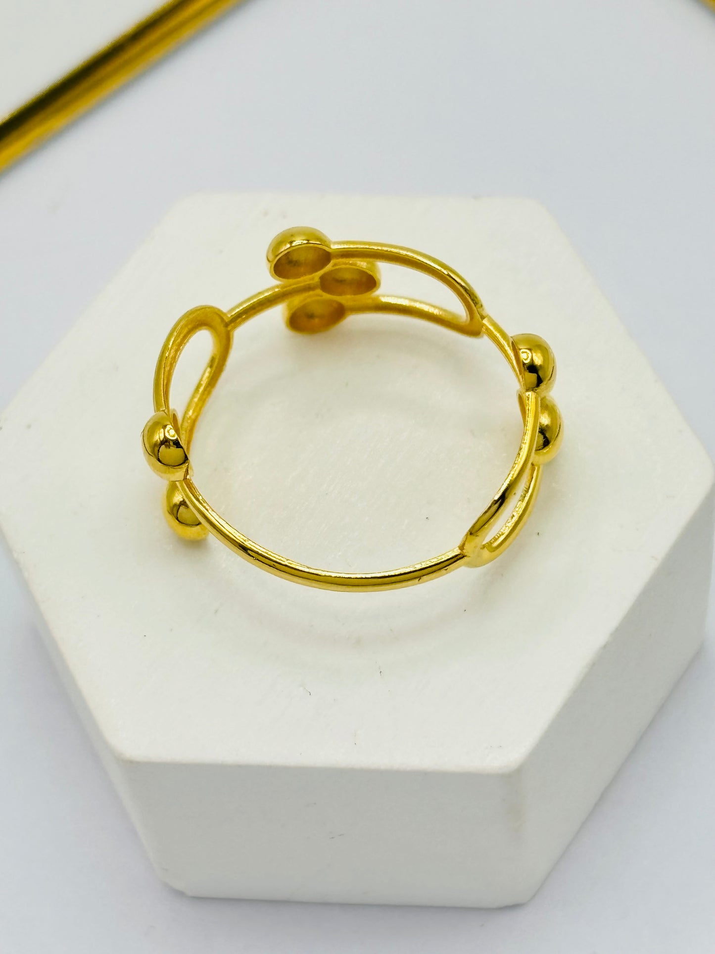 18K Gold Hardware Ring