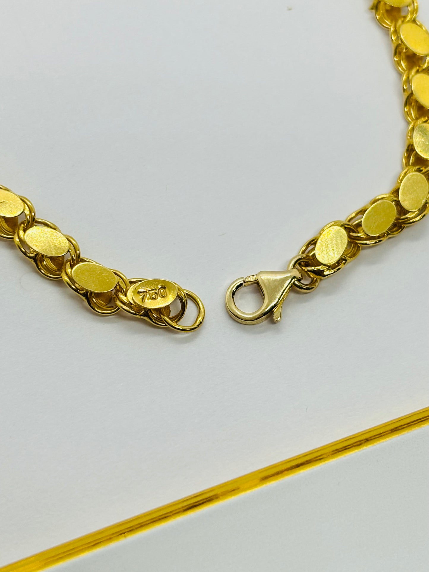 18K Gold Damascus Bracelet 5mm width
