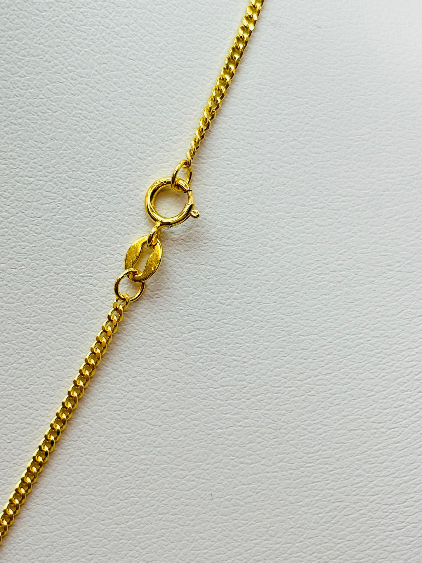 18K Gold Curb Chain with Dragon Pendant Set