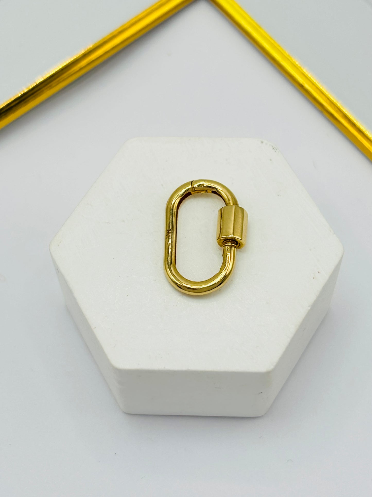 18K Gold Plain Carabiner