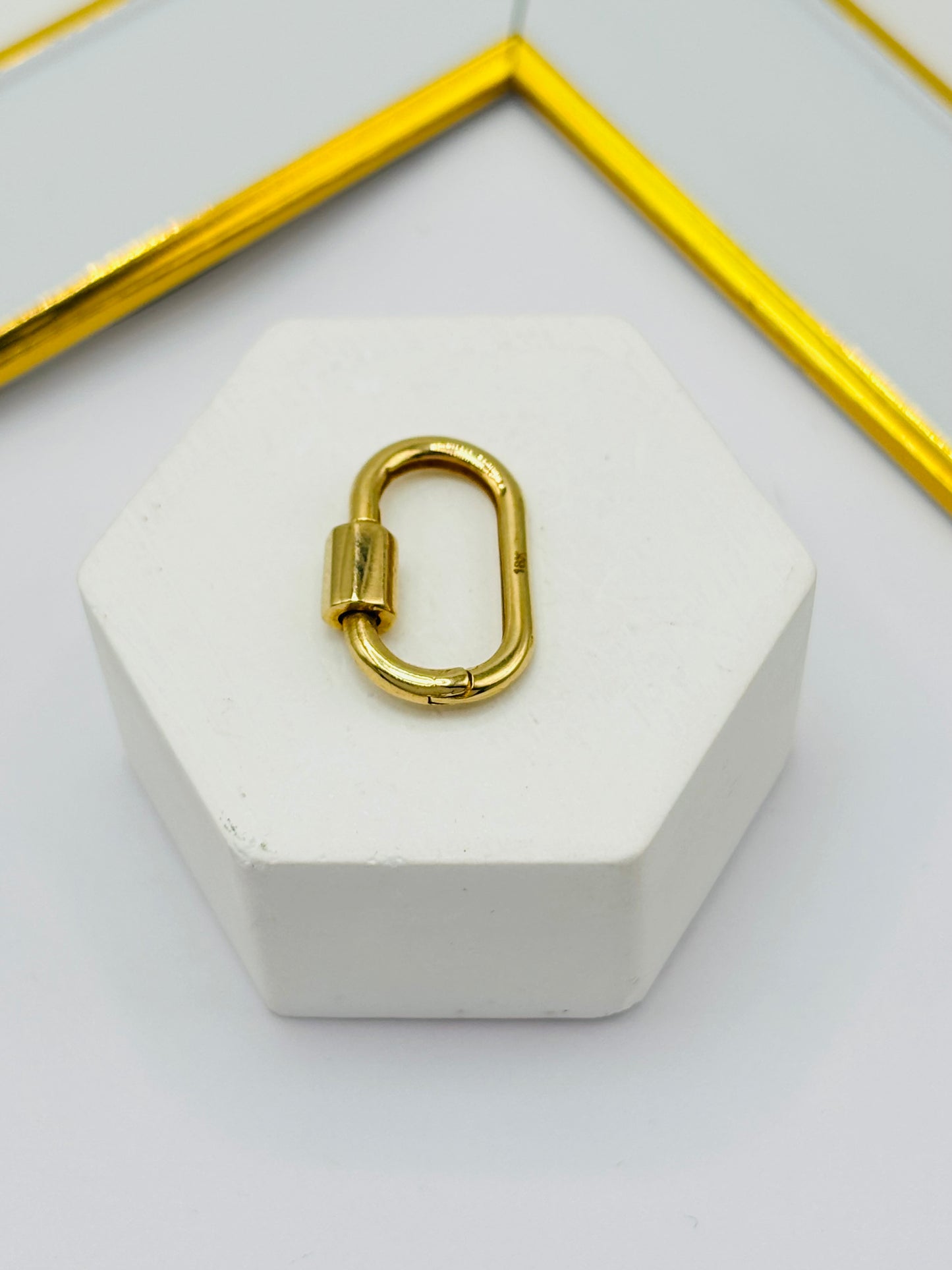 18K Gold Plain Carabiner