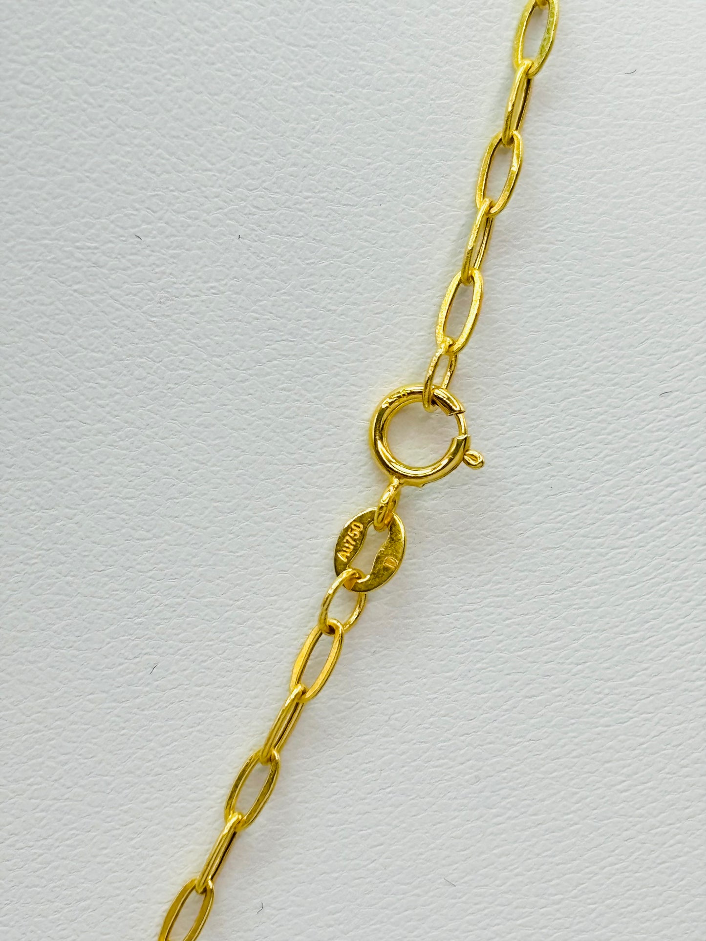 18K C paperclip Necklace