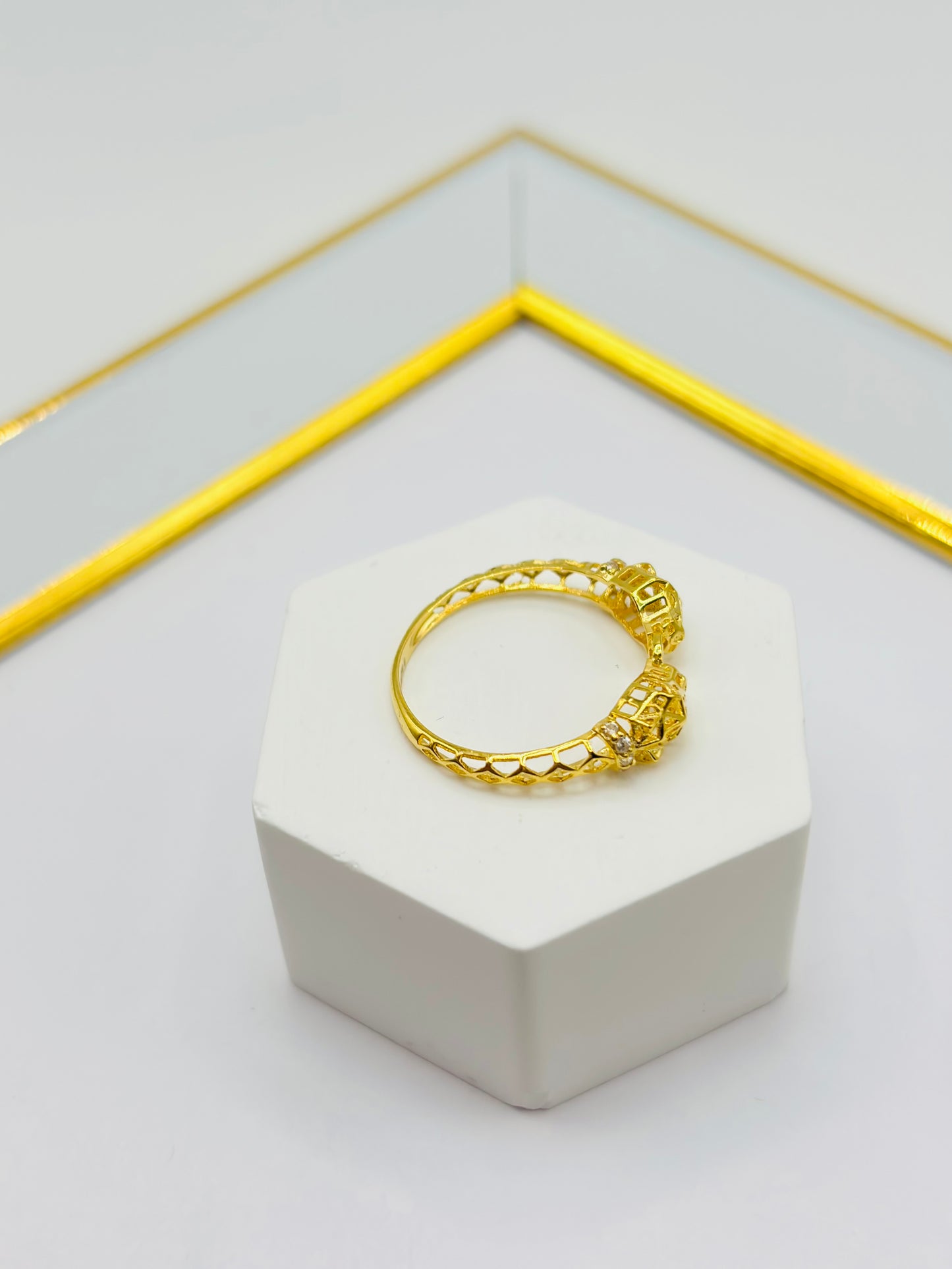 18K Gold Panther Ring