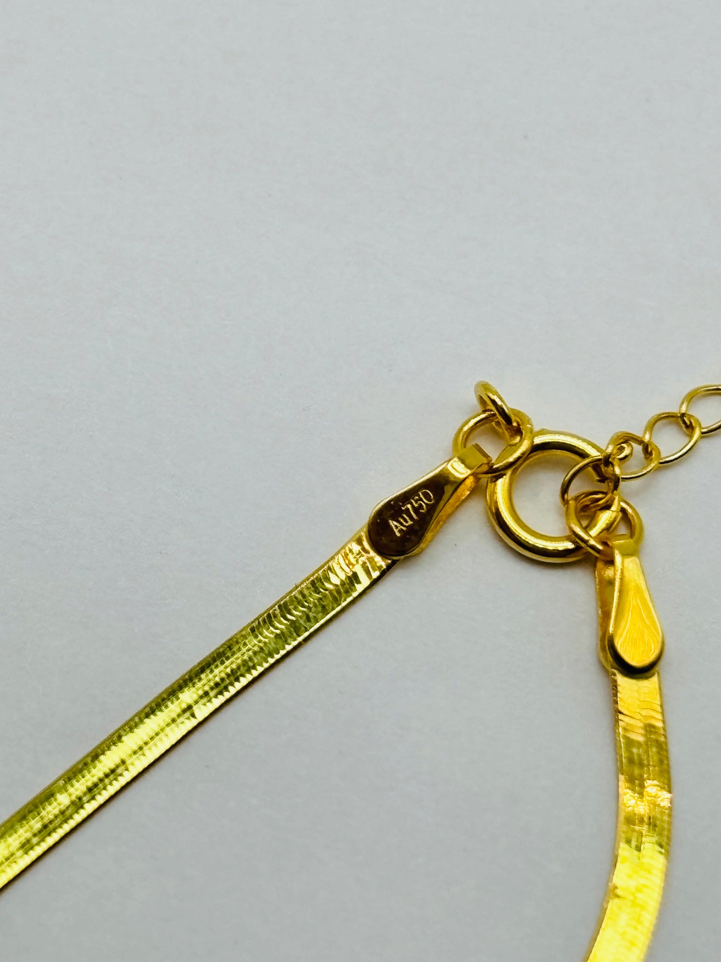 18K Gold Flat Snake Bracelet