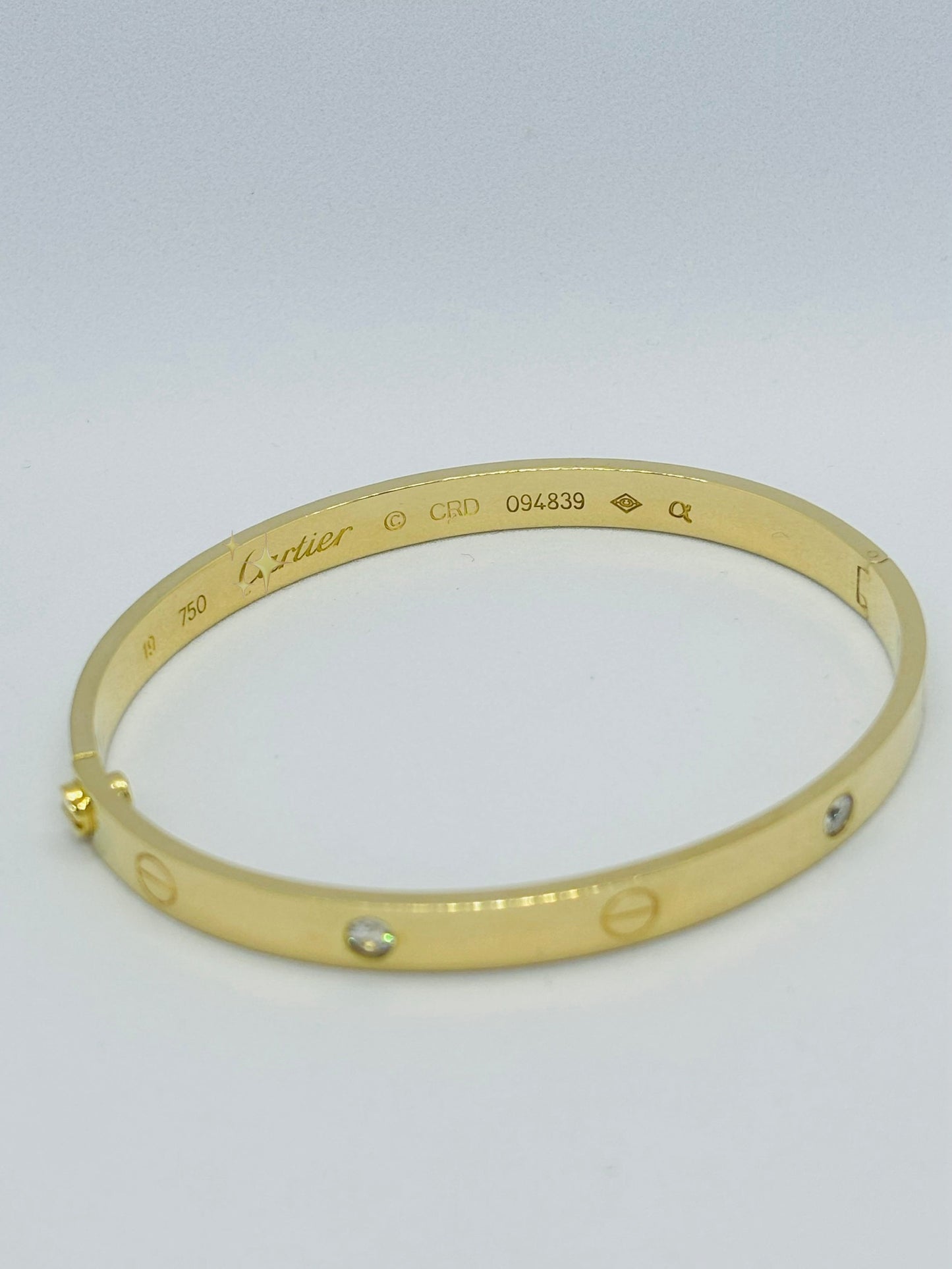 18K Gold Bangle Screw Type