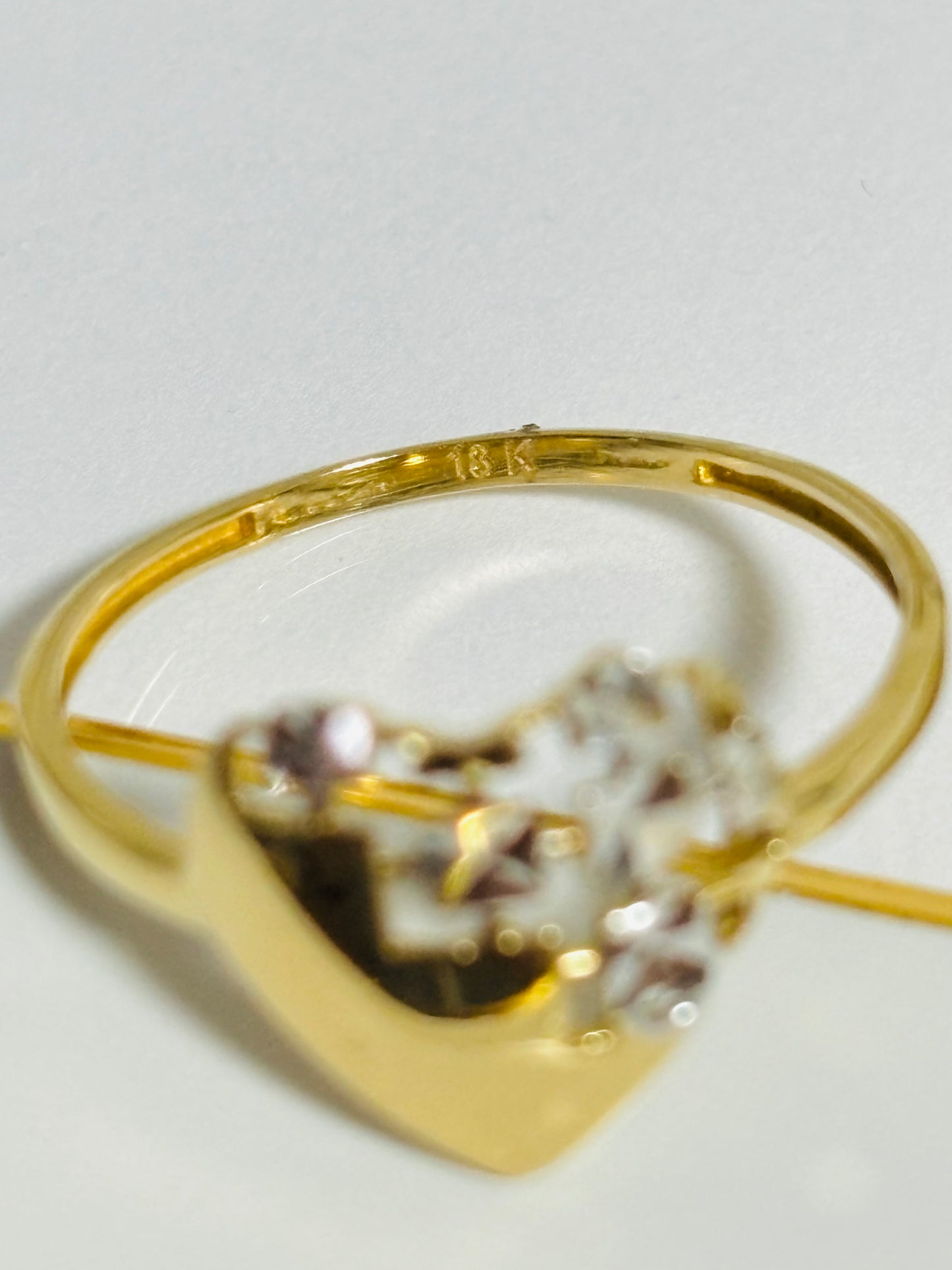 18K Gold Heart Ring