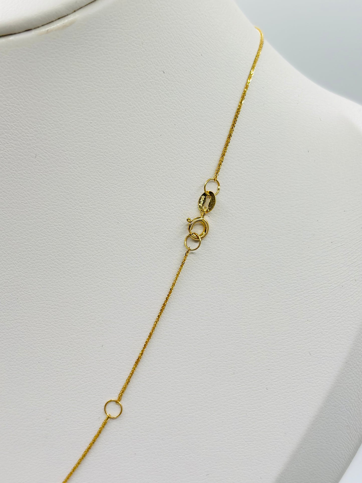 18K Gold Cat's Eye Heart Necklace