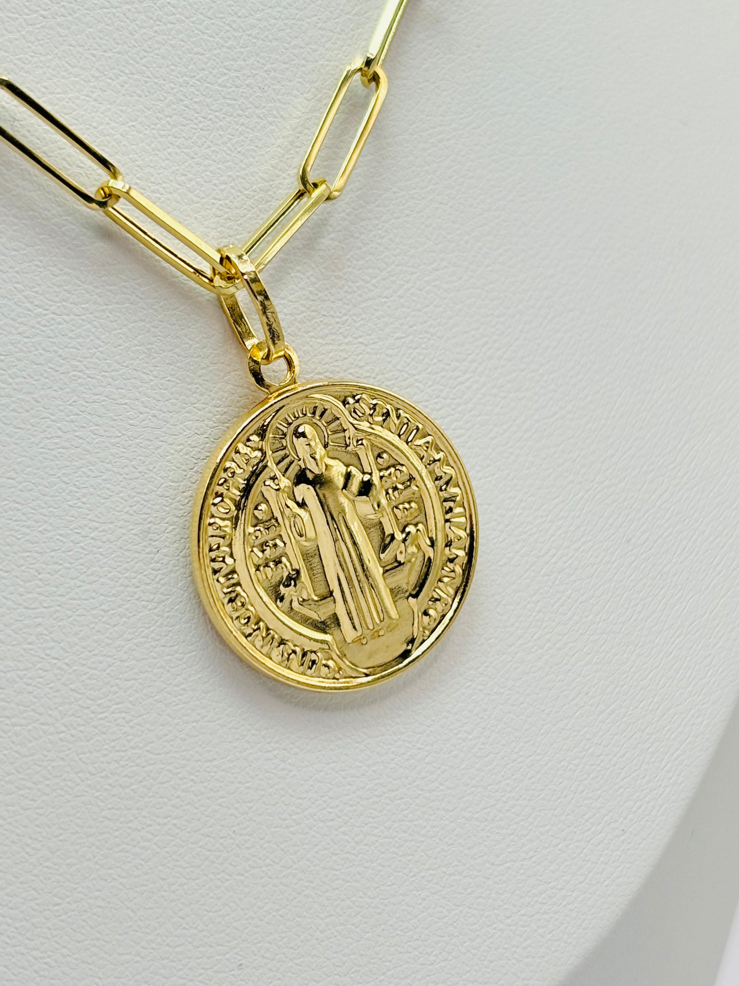 18K Gold St Benedict Necklace