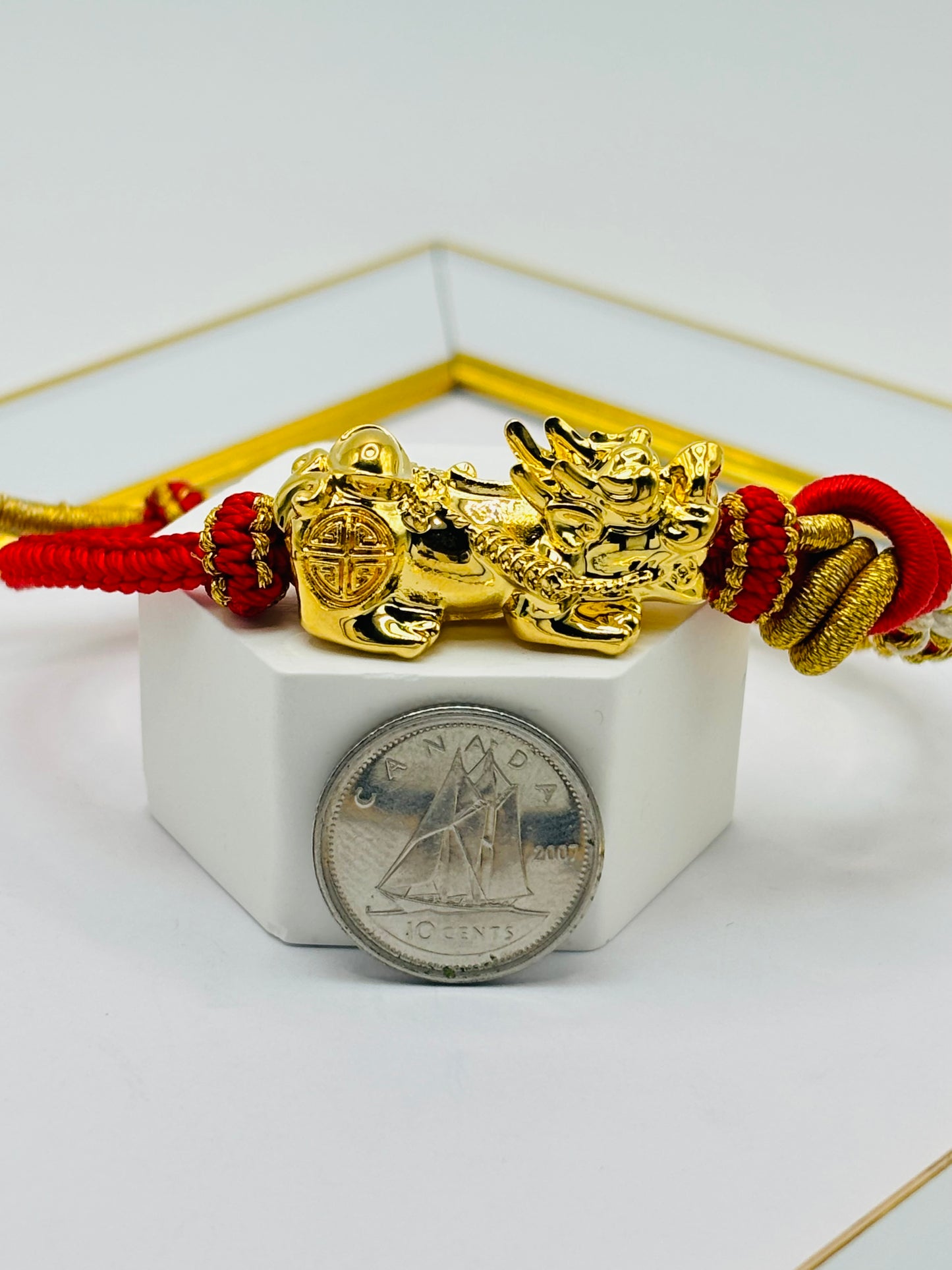 18K Gold Lucky Piyao/ Pi Xiu Bracelet ( Hollow Empty Inside) XXL