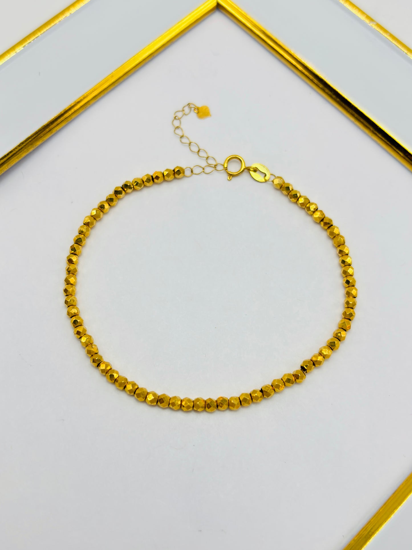 18K Gold Mirror Ball Bracelet