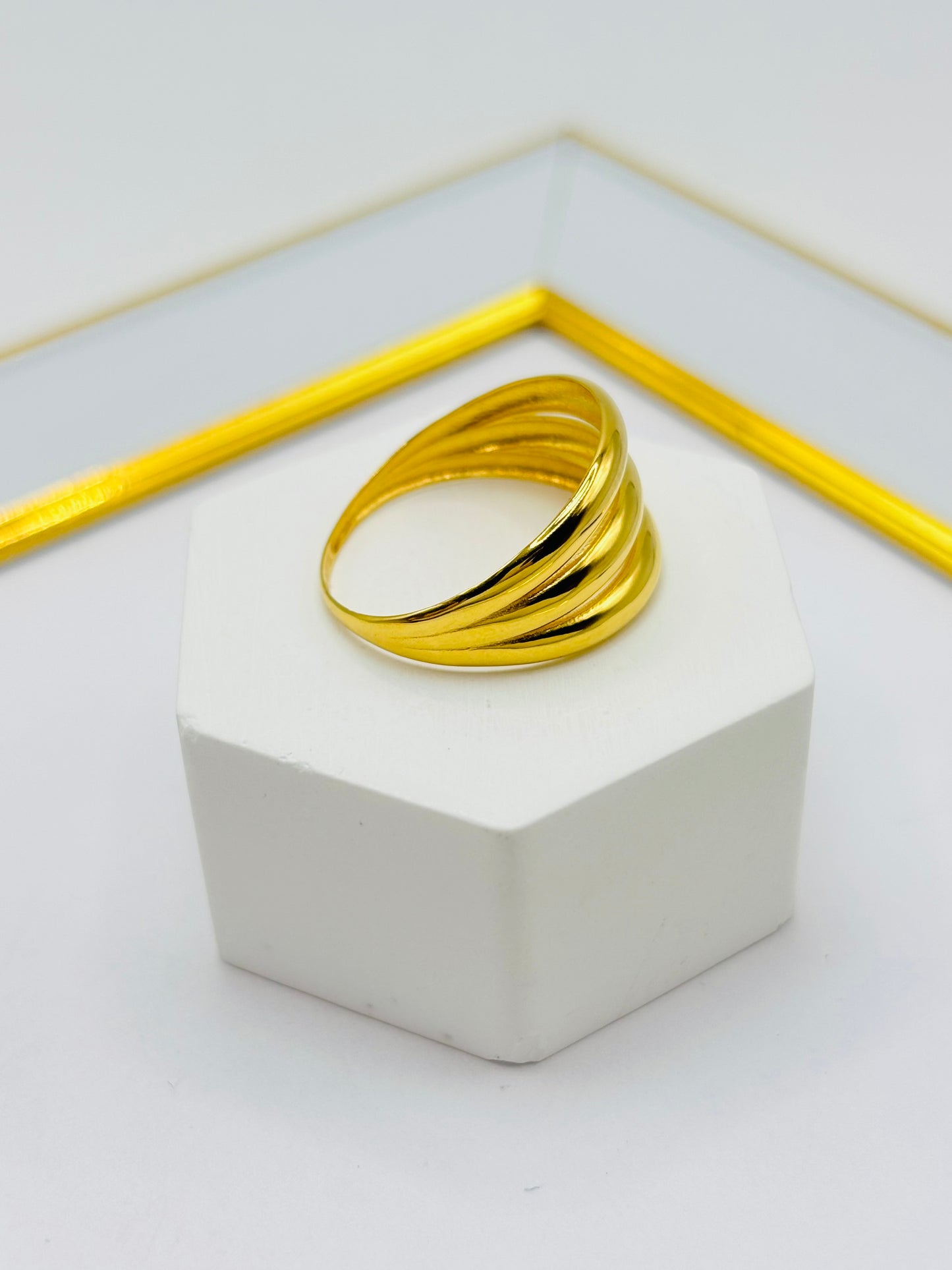 18K Gold 3 Layer Ring