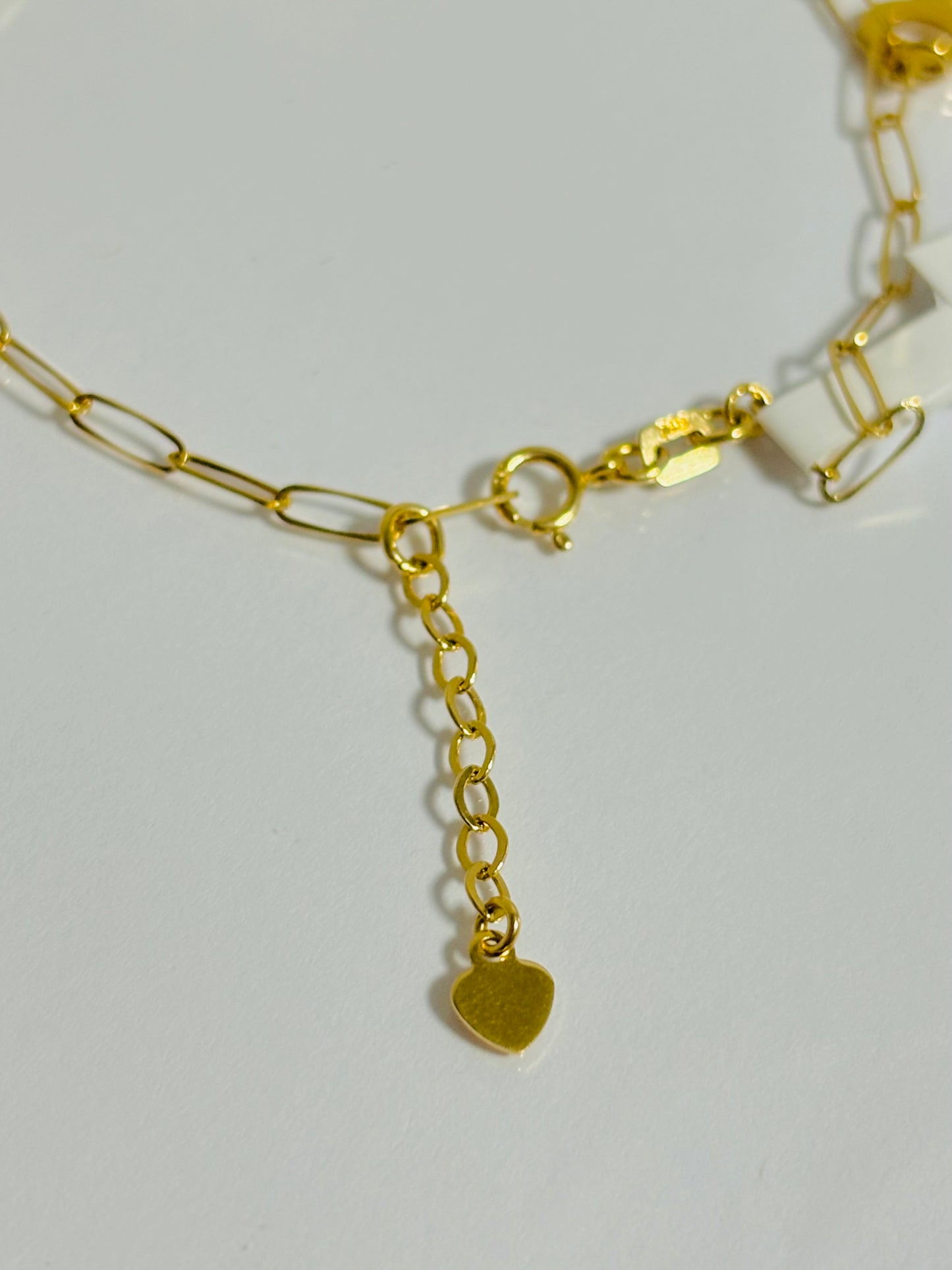 18K Gold Heart and Key Bracelet