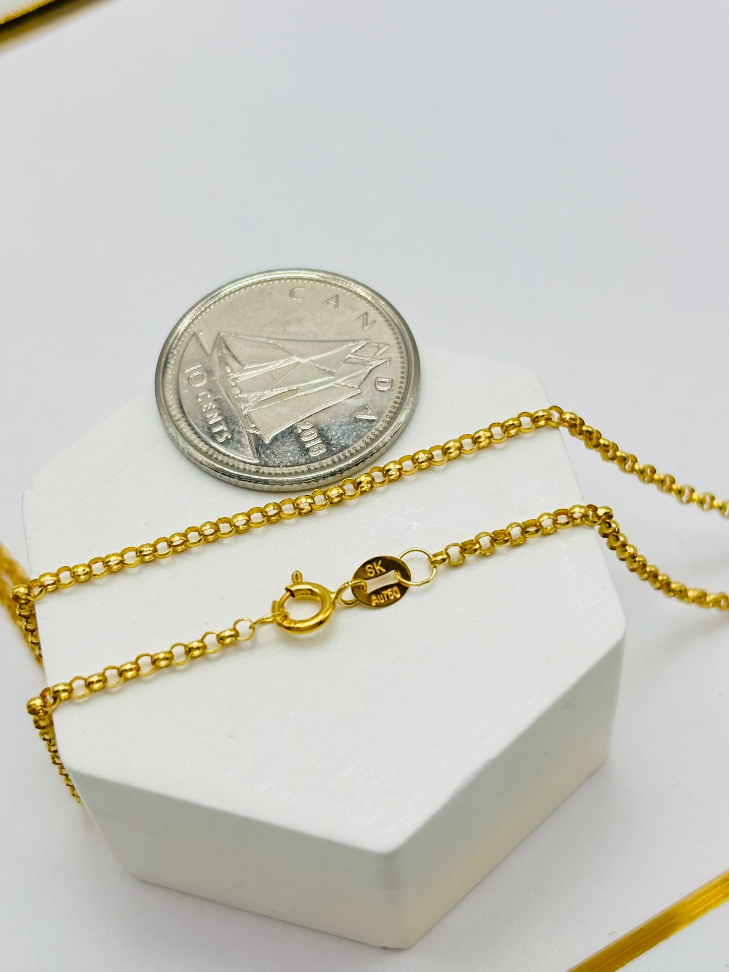 18K Gold Long Necklace