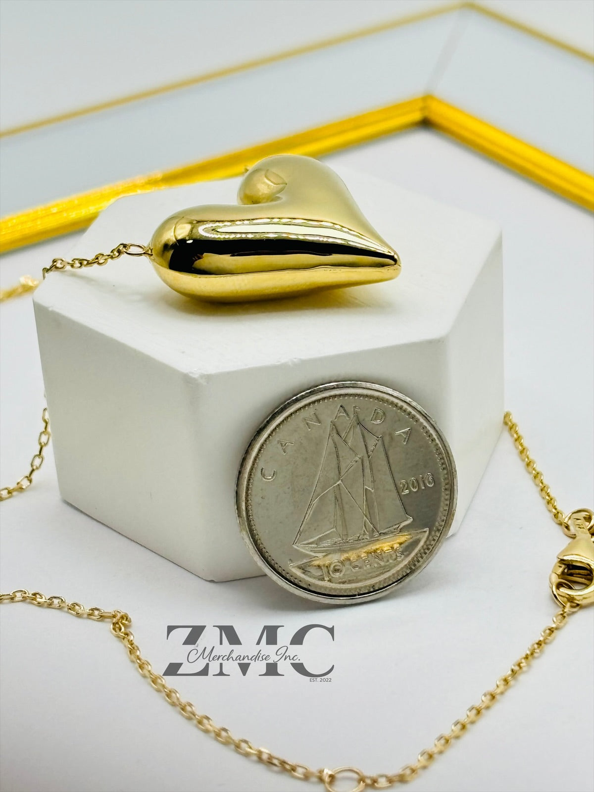 K18 Japan Gold Attached Heart Necklace