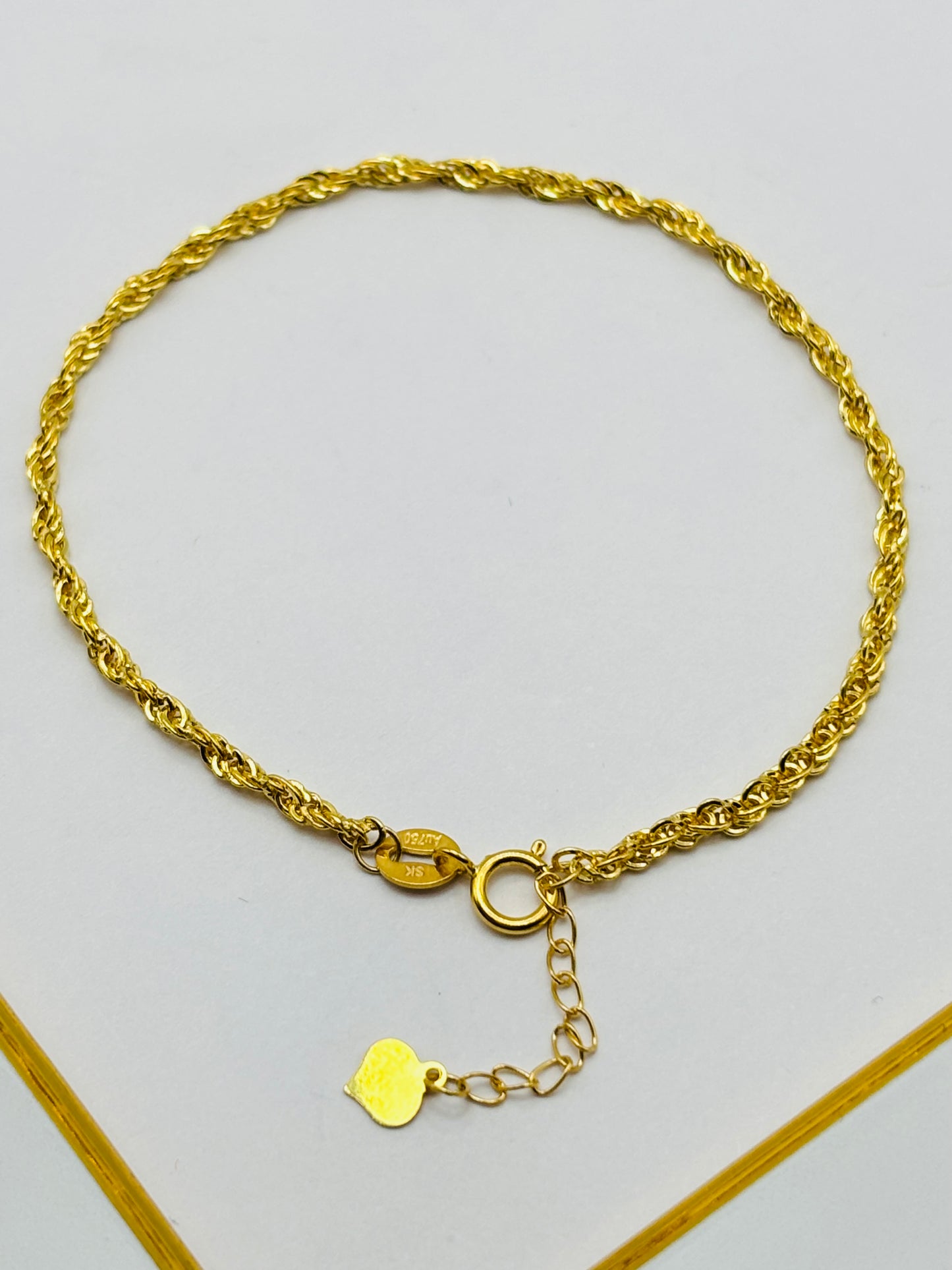 18K Gold Rope Bracelet