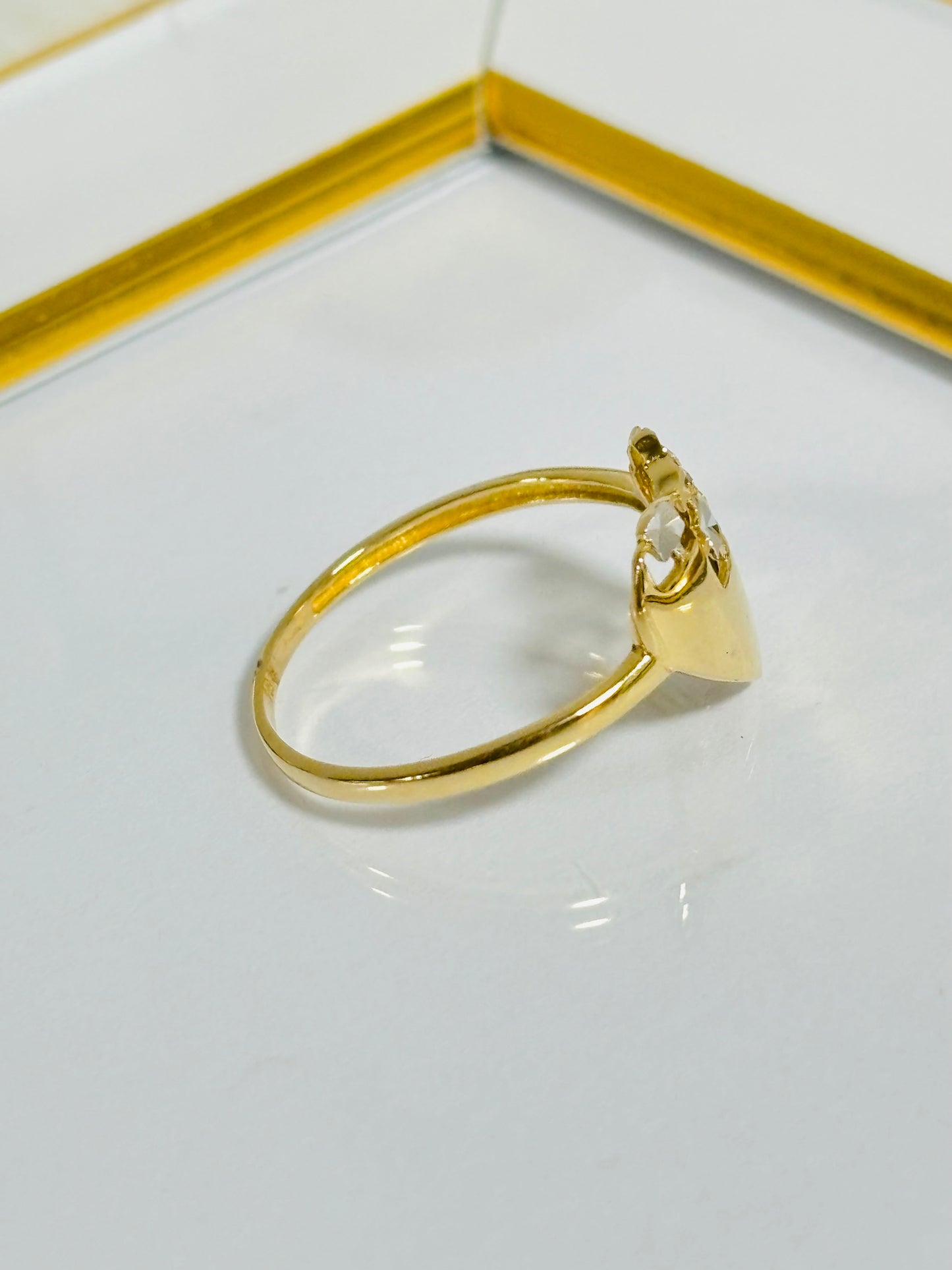 18K Gold Heart Ring