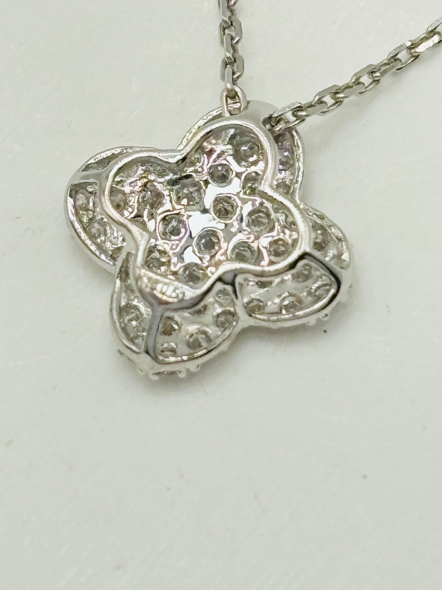 K18 Japan Clover 0.50ct Natural Diamond Necklace