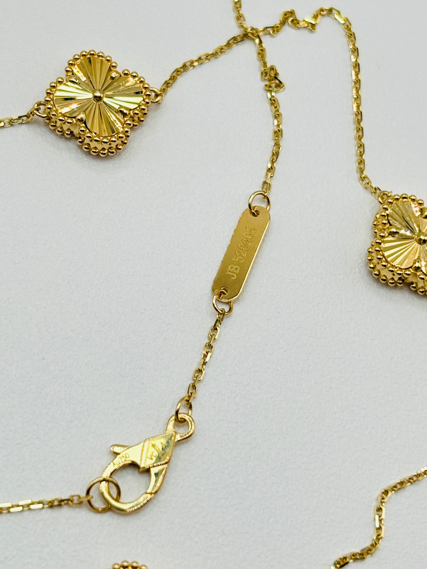 18K Gold 5 Clover Necklace