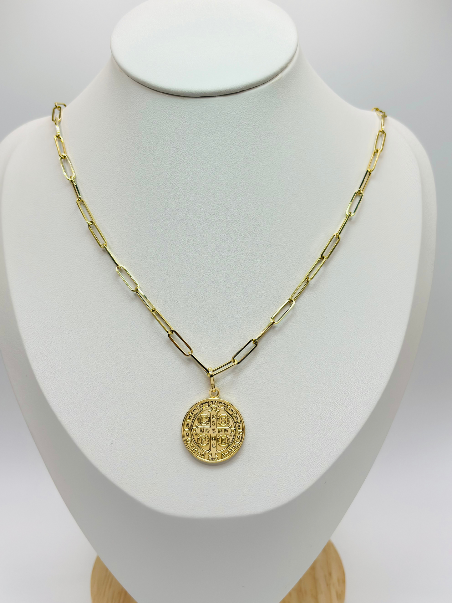 18K Gold St Benedict Necklace