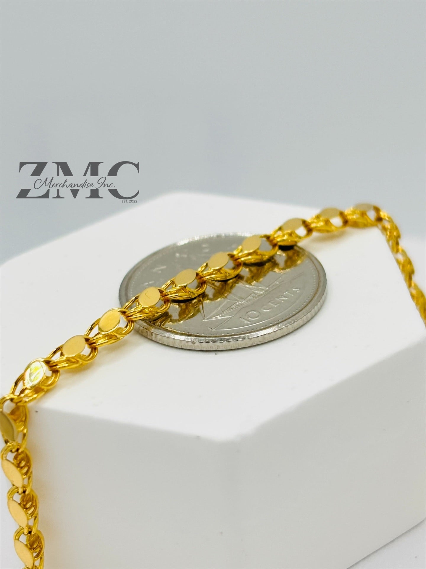18K Gold Slim Damascus Bracelet