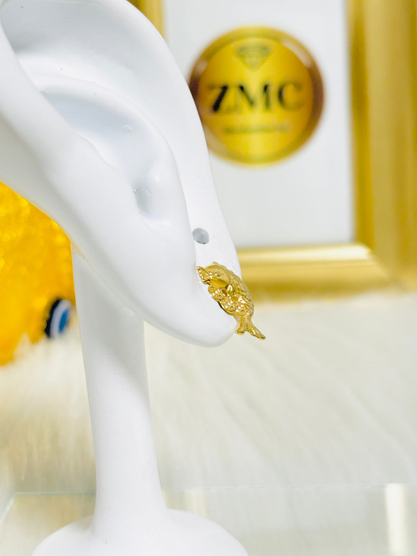 18K Gold Koi Fish Earrings