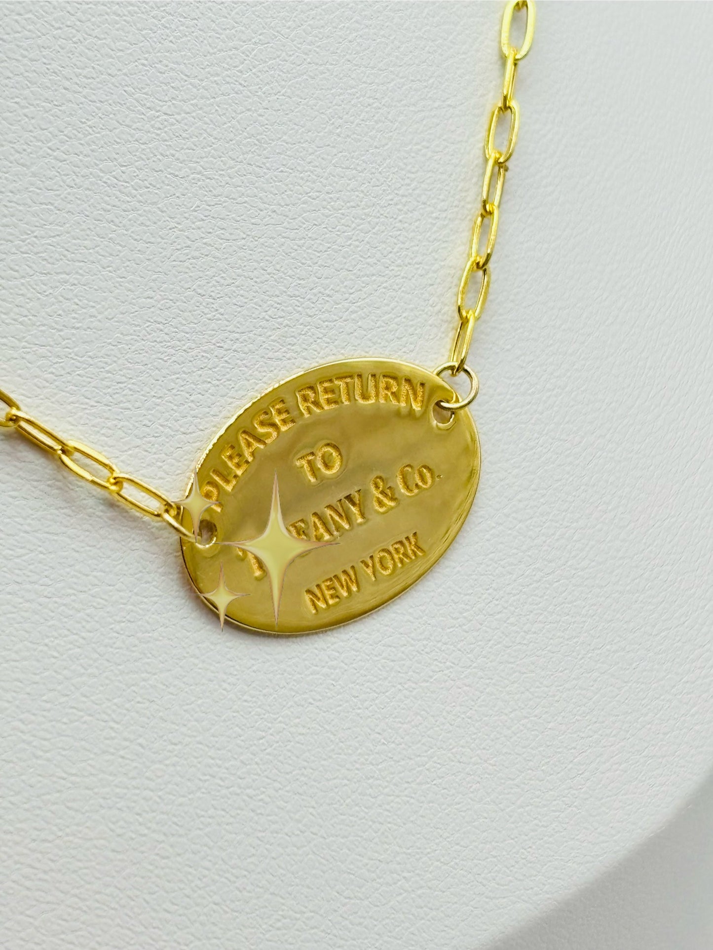 18K Gold Small Link Necklace