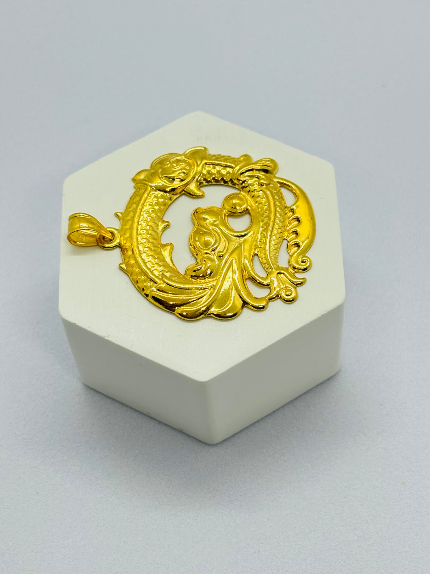 18K Gold Dragon Pendant