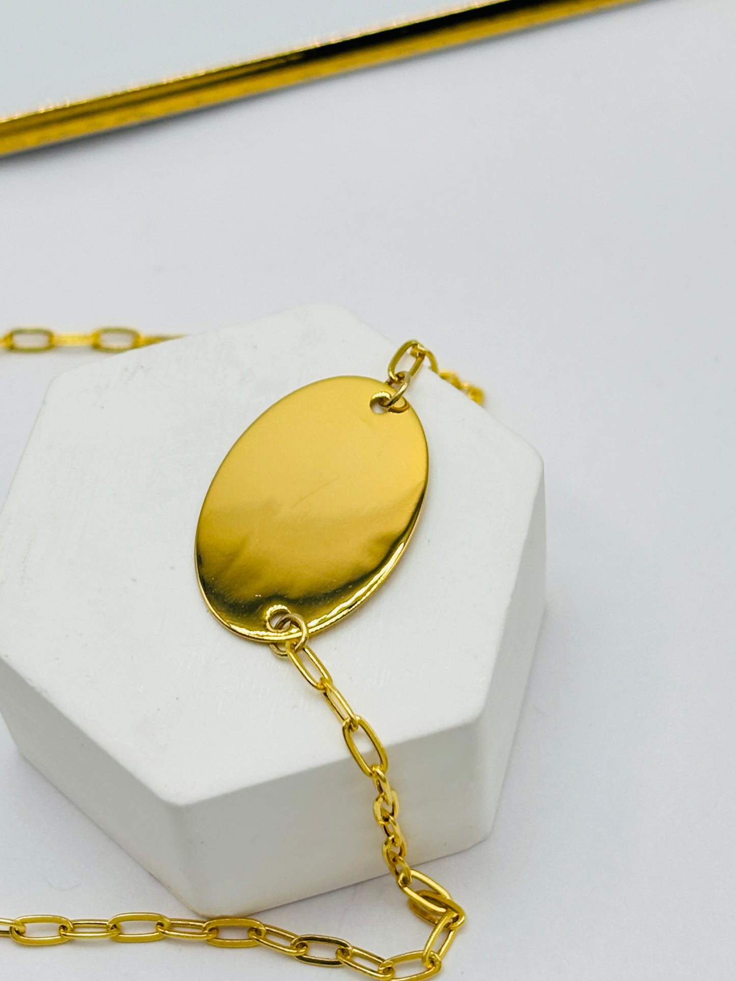 18K Gold Small Link Necklace