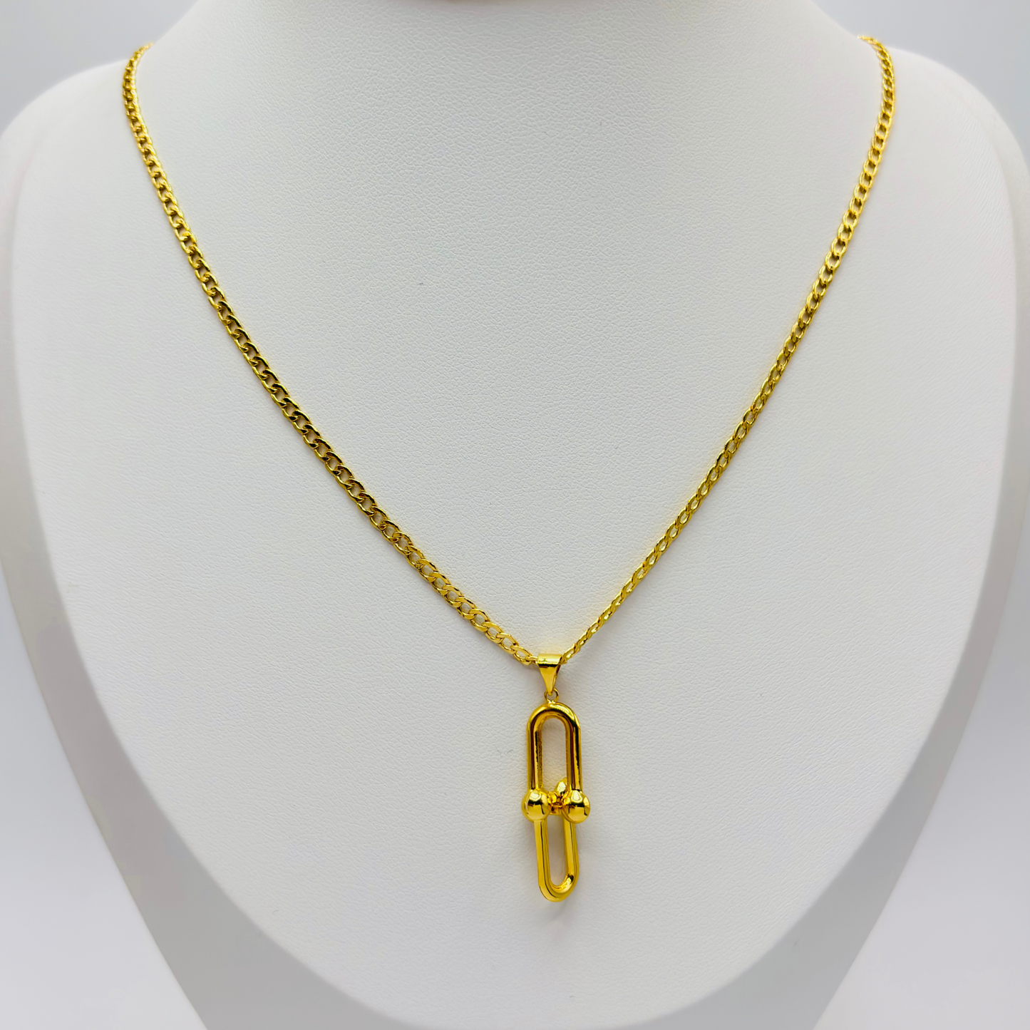 18K Gold Curb Necklace