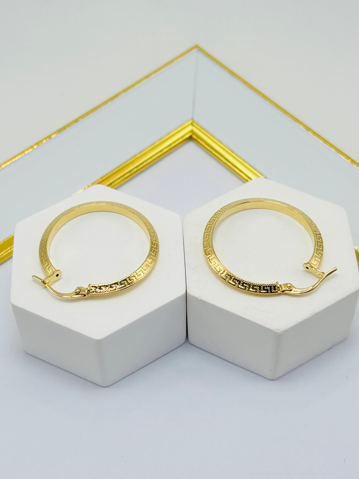 18K Gold Big Loop Earrings
