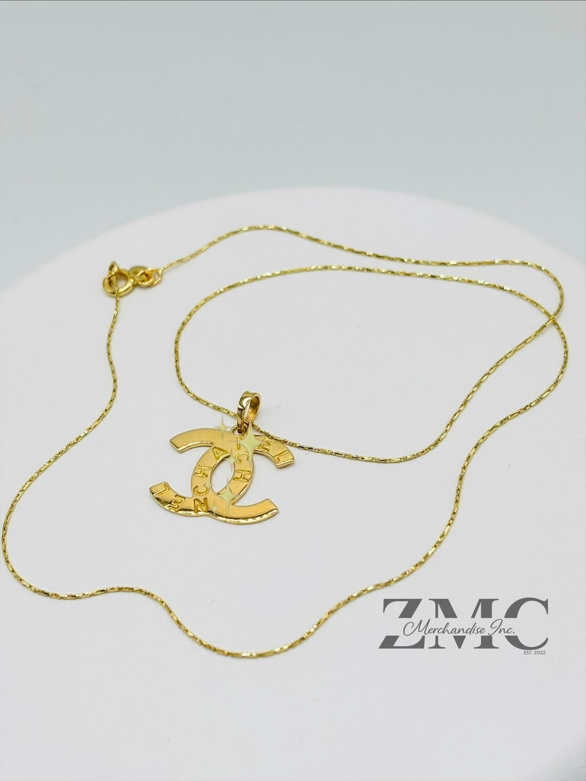 18K Gold C Necklace