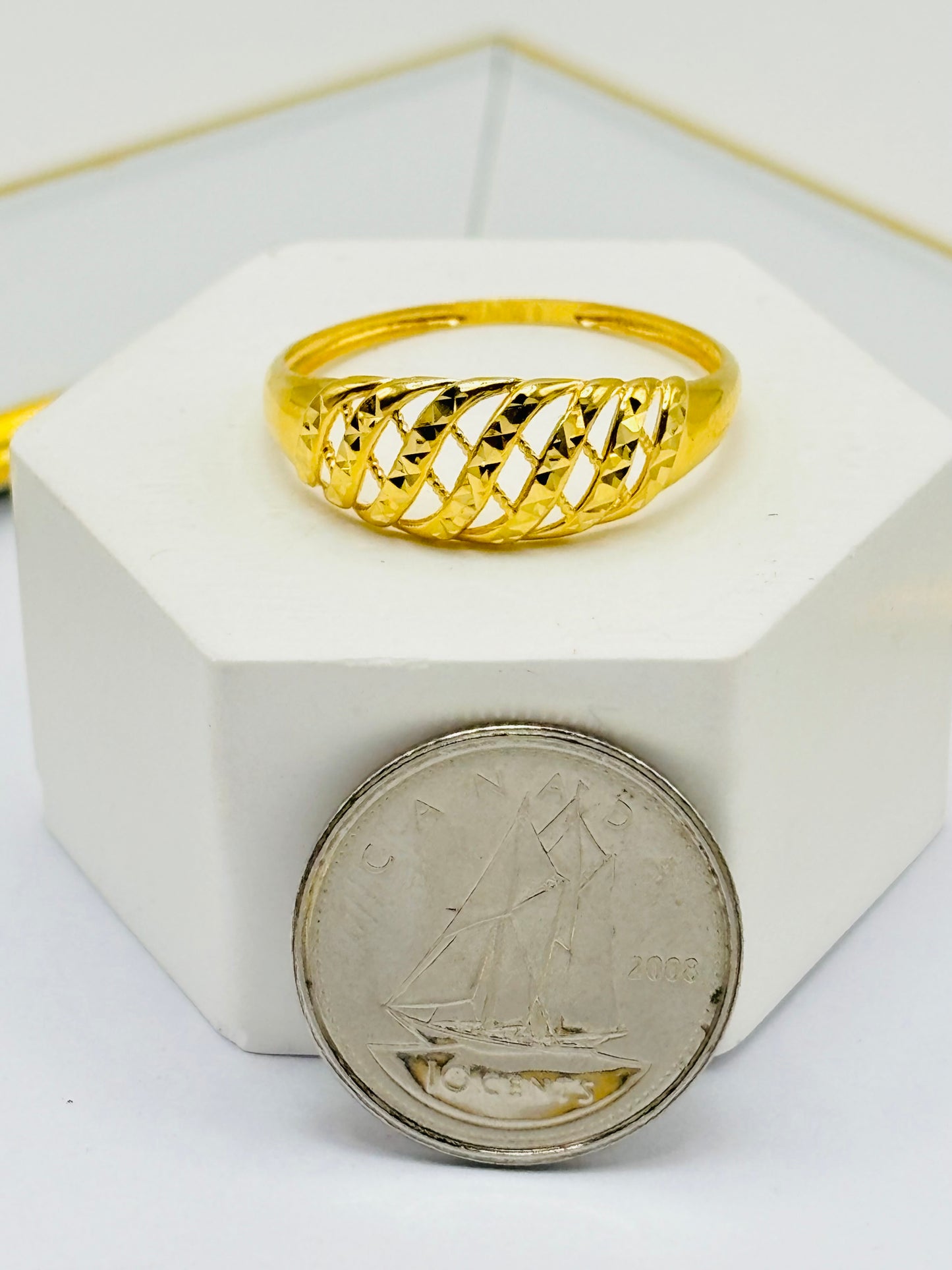 18K Gold Net Ring